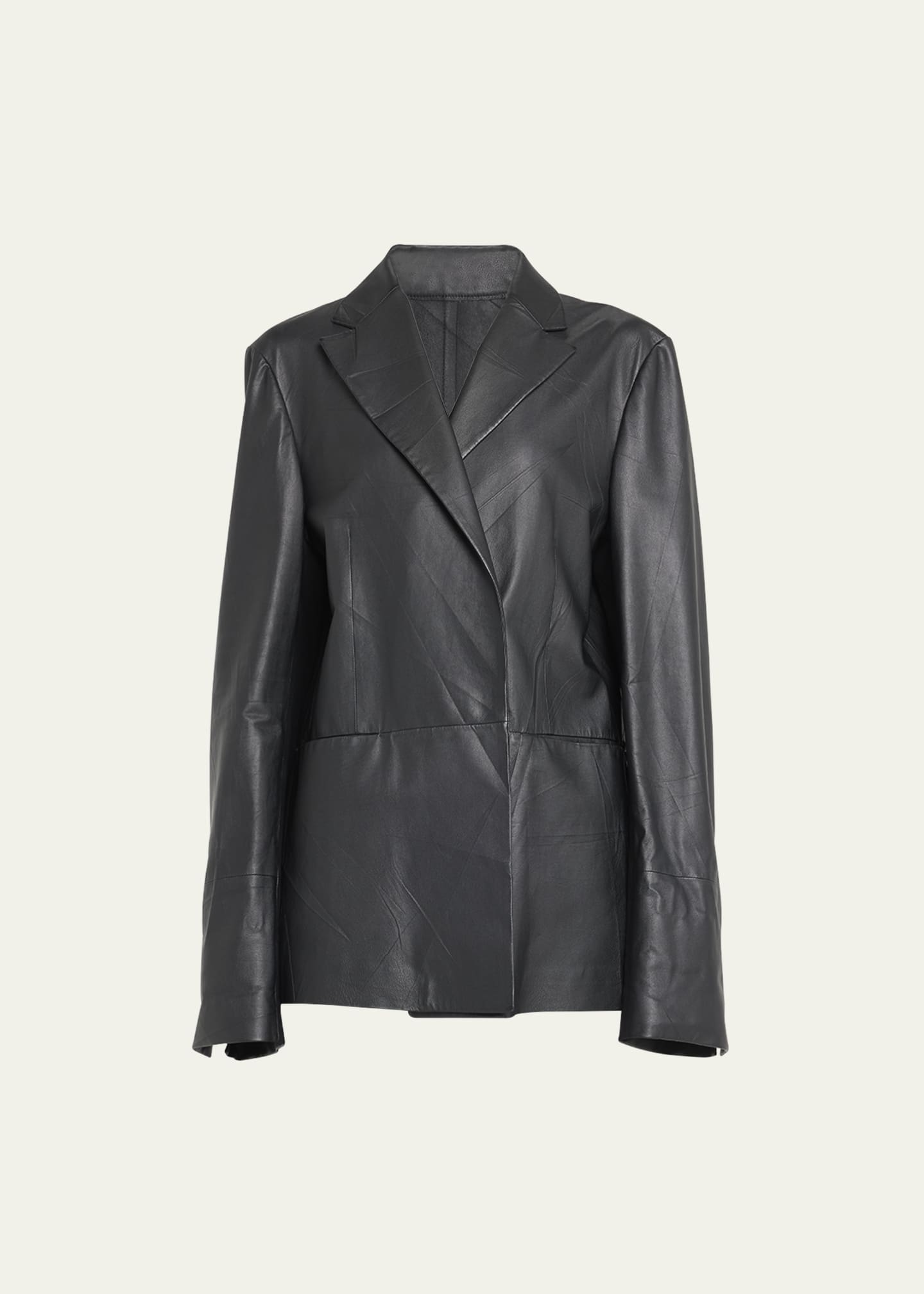 The row leather best sale jacket