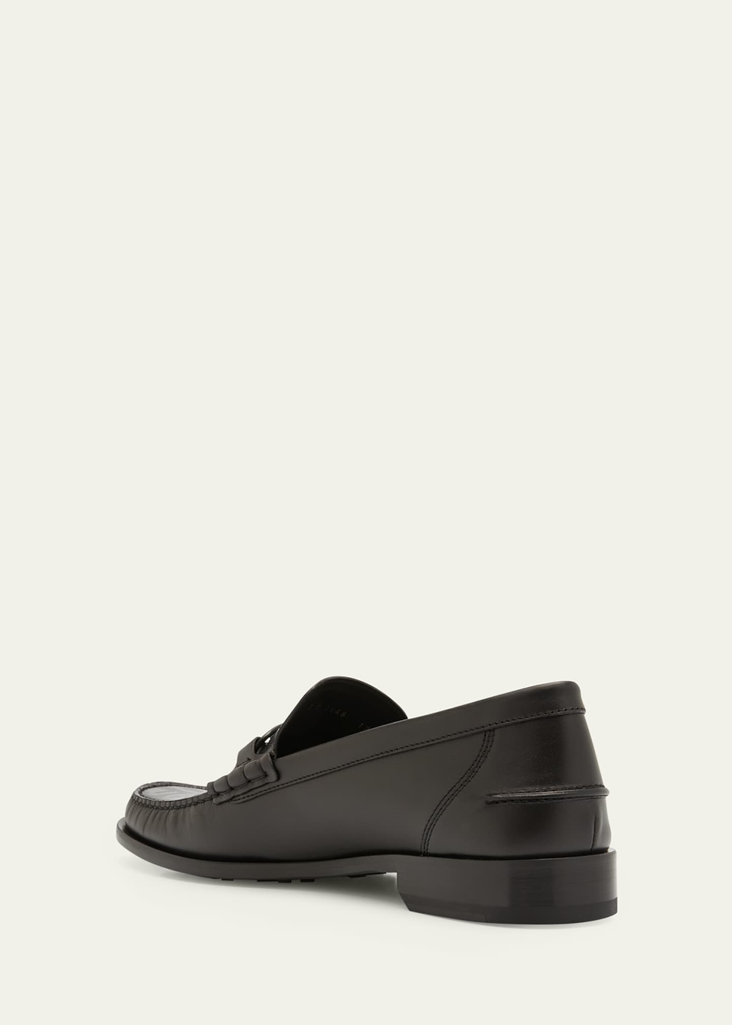 Fendi Men's Tonal FF-Monogram Leather Loafers Image 4 of 5