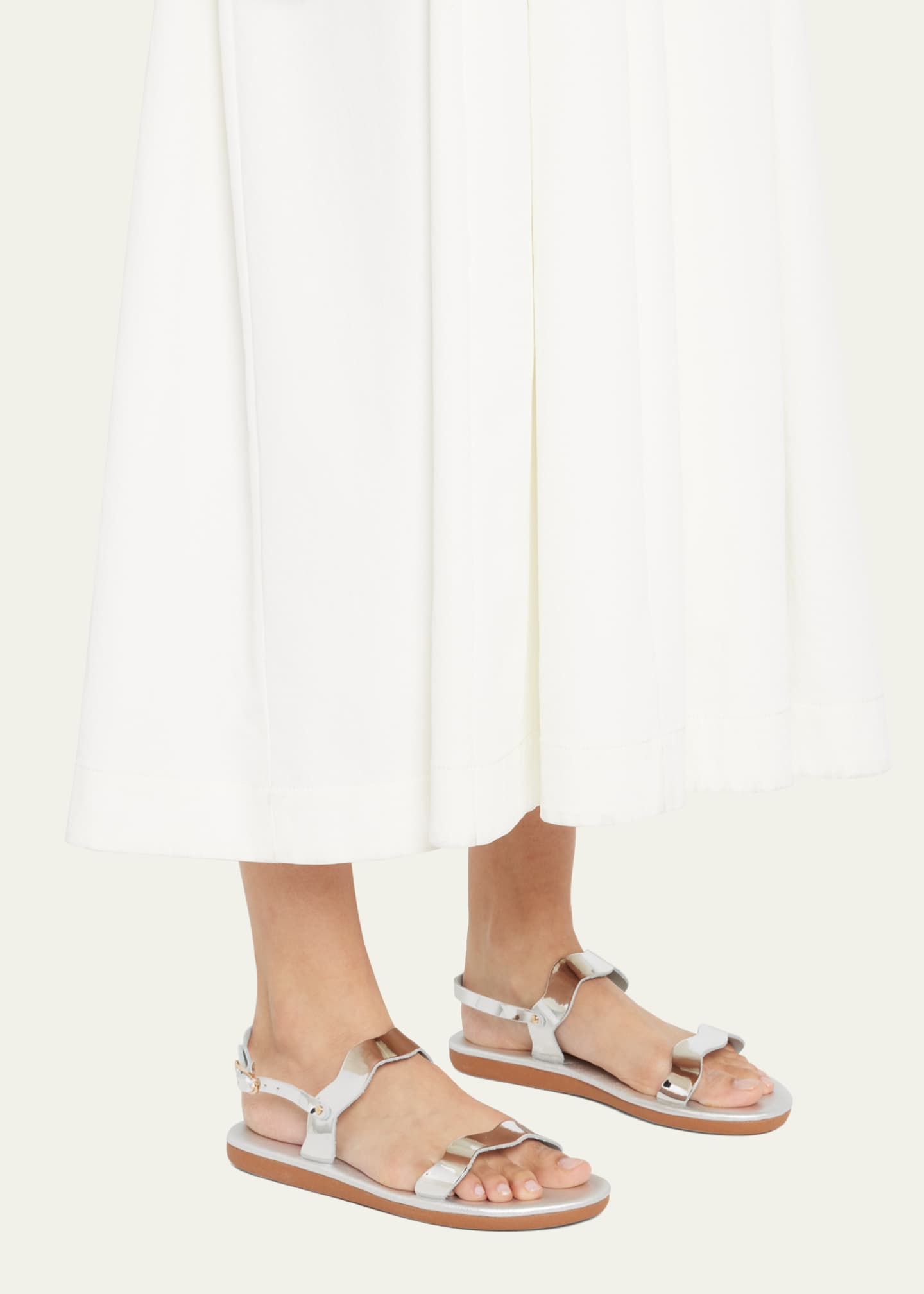 Ancient Greek Sandals Calamos Leather Flat Slingback Sandals Bergdorf