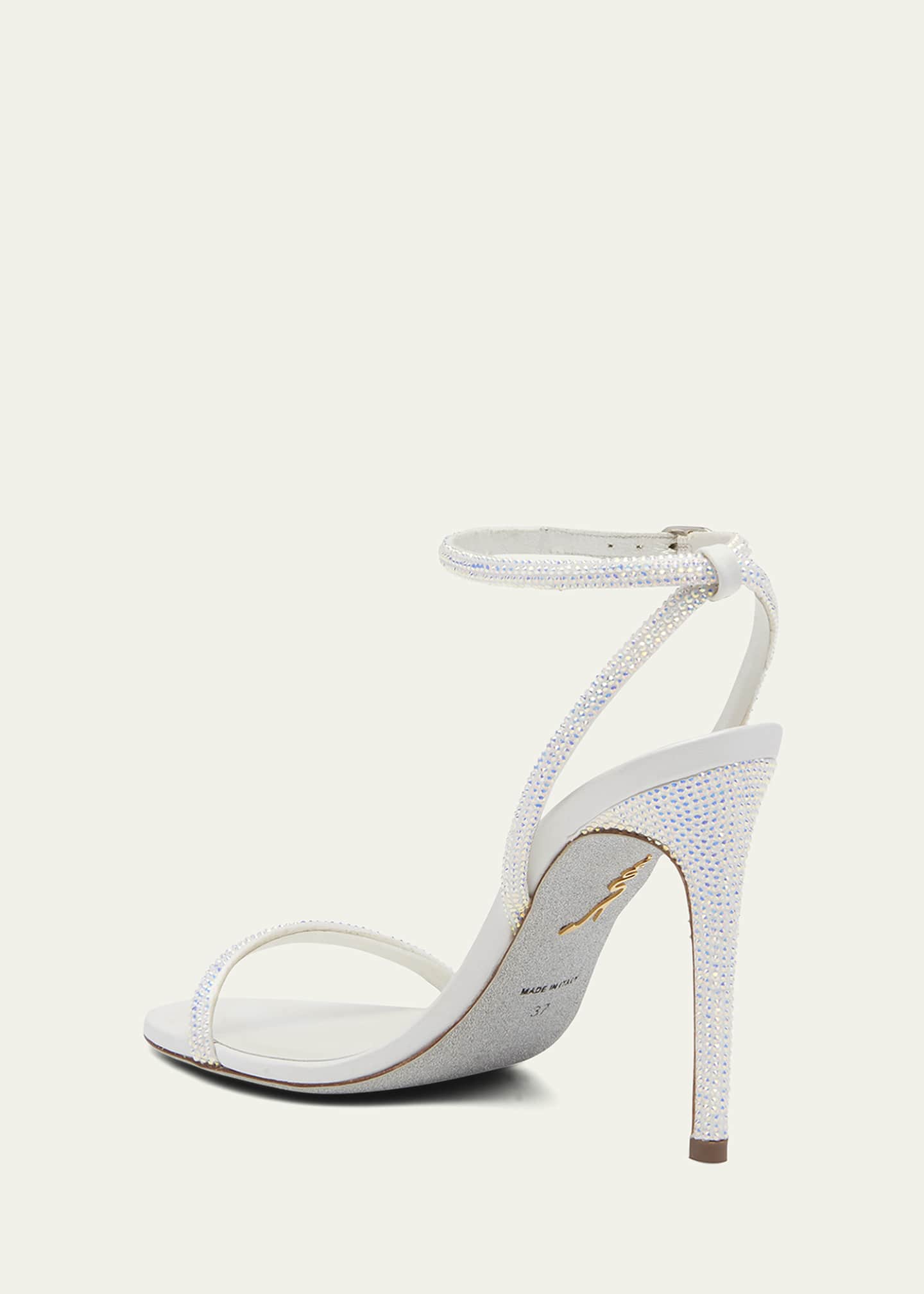 Rene Caovilla Crystal AnkleStrap Stiletto Sandals Bergdorf Goodman