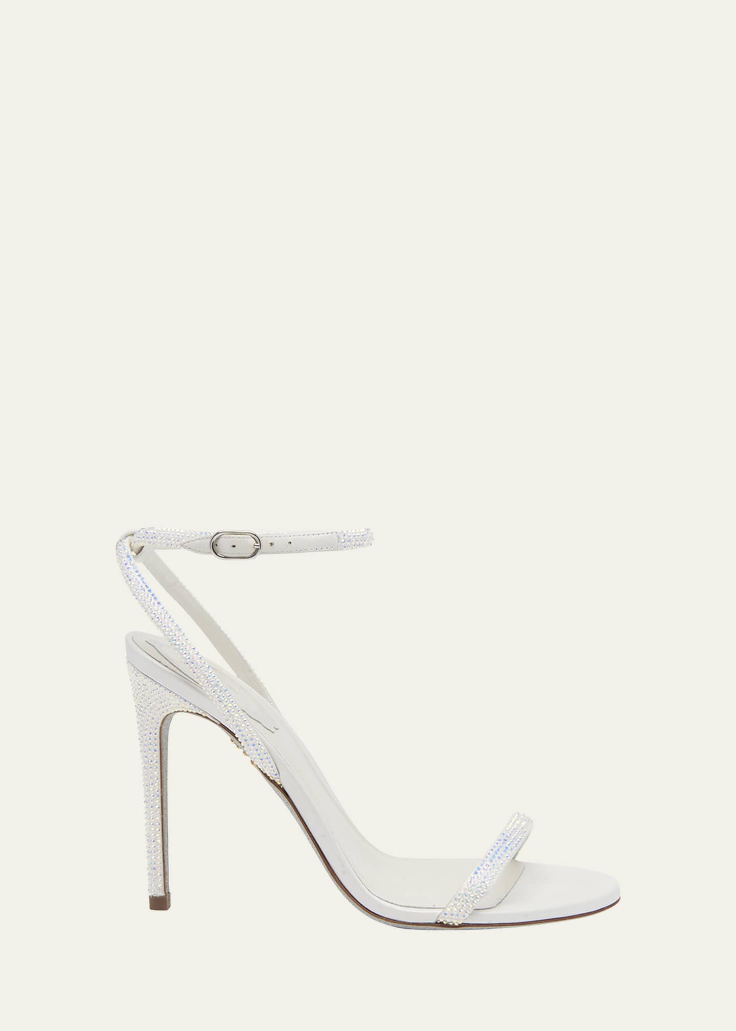 Rene Caovilla Crystal Ankle-Strap Stiletto Sandals - Bergdorf Goodman