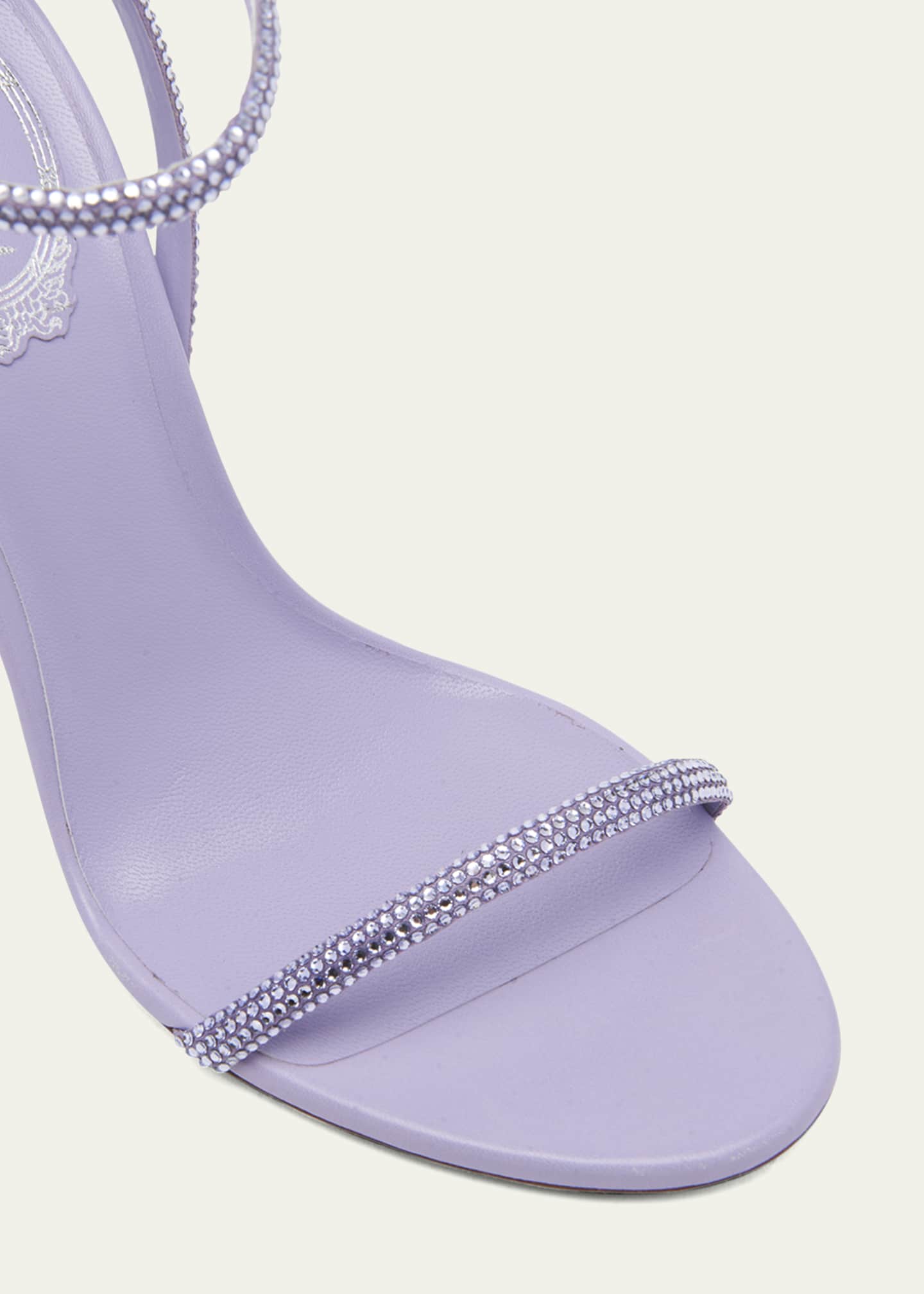 Rene Caovilla Crystal AnkleStrap Stiletto Sandals Bergdorf Goodman