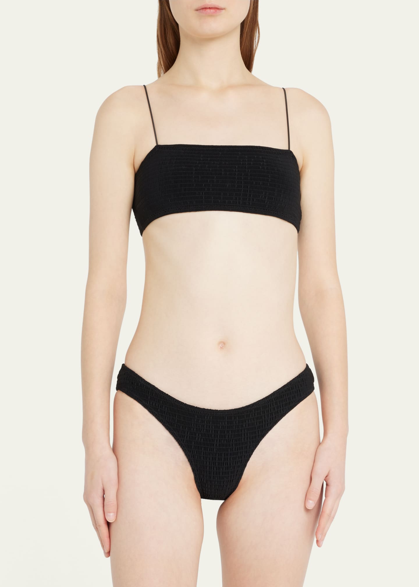 関税・送料込み【TOTEME】SALE！スモック付きビキニトップ Toteme Smocked Bikini Top - Bergdorf Goodman