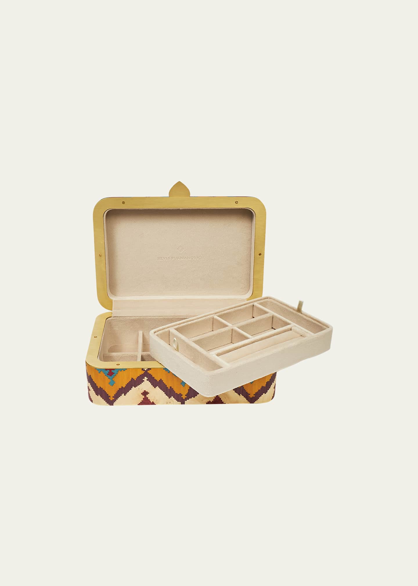 Silvia Furmanovich Silk Road Marquetry Box With Ikat Pattern Image 2 of 3