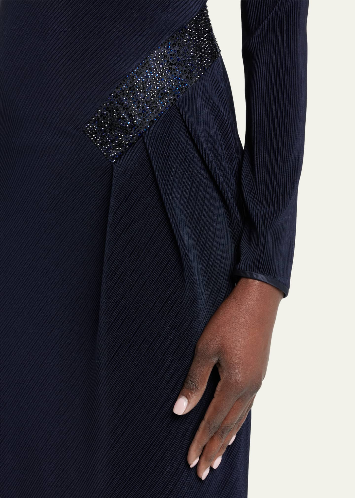 Giorgio Armani Jersey Dress w/ Beaded Hip Detail - Bergdorf Goodman