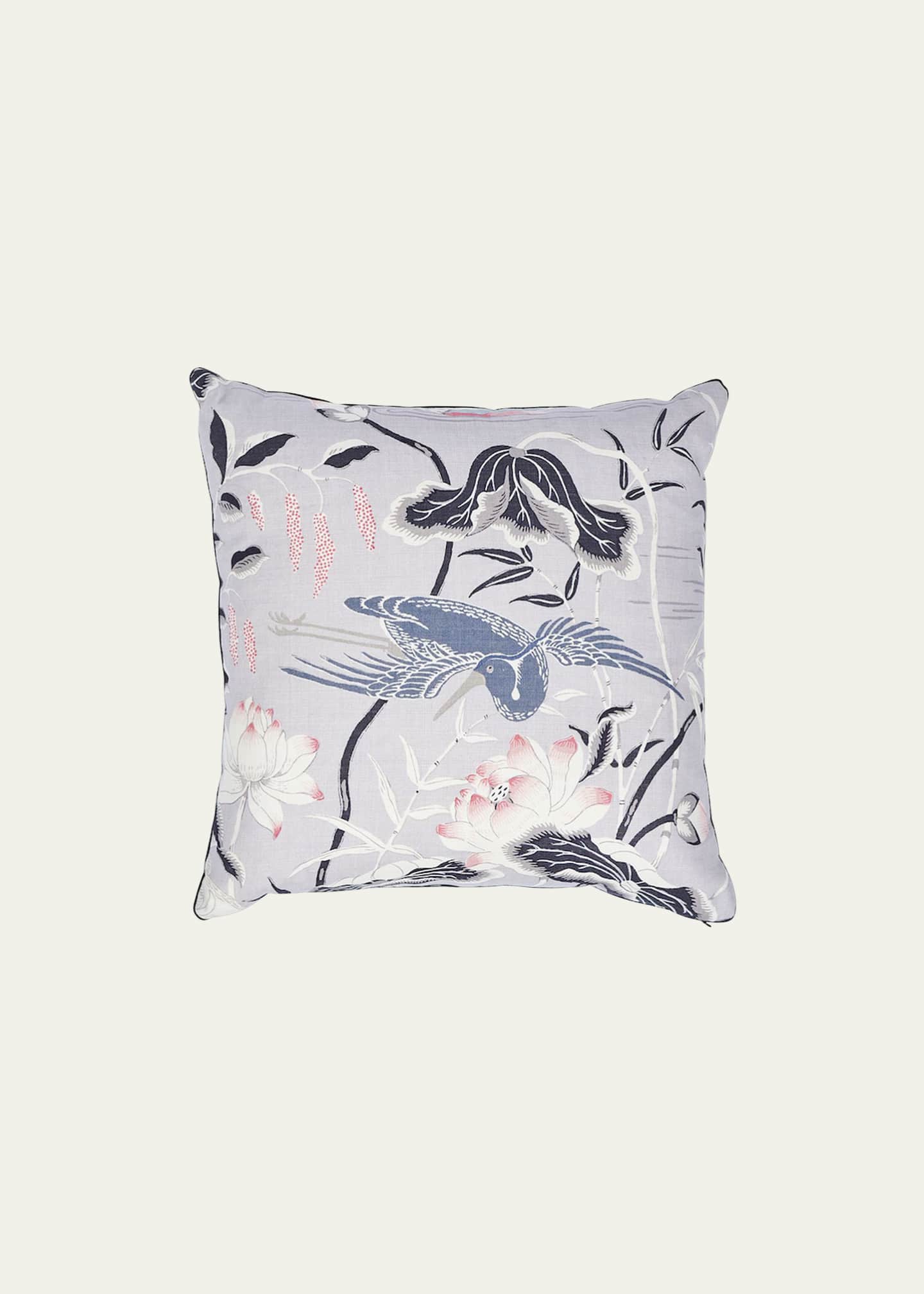 Schumacher Lotus Garden 22" Pillow Bergdorf Goodman