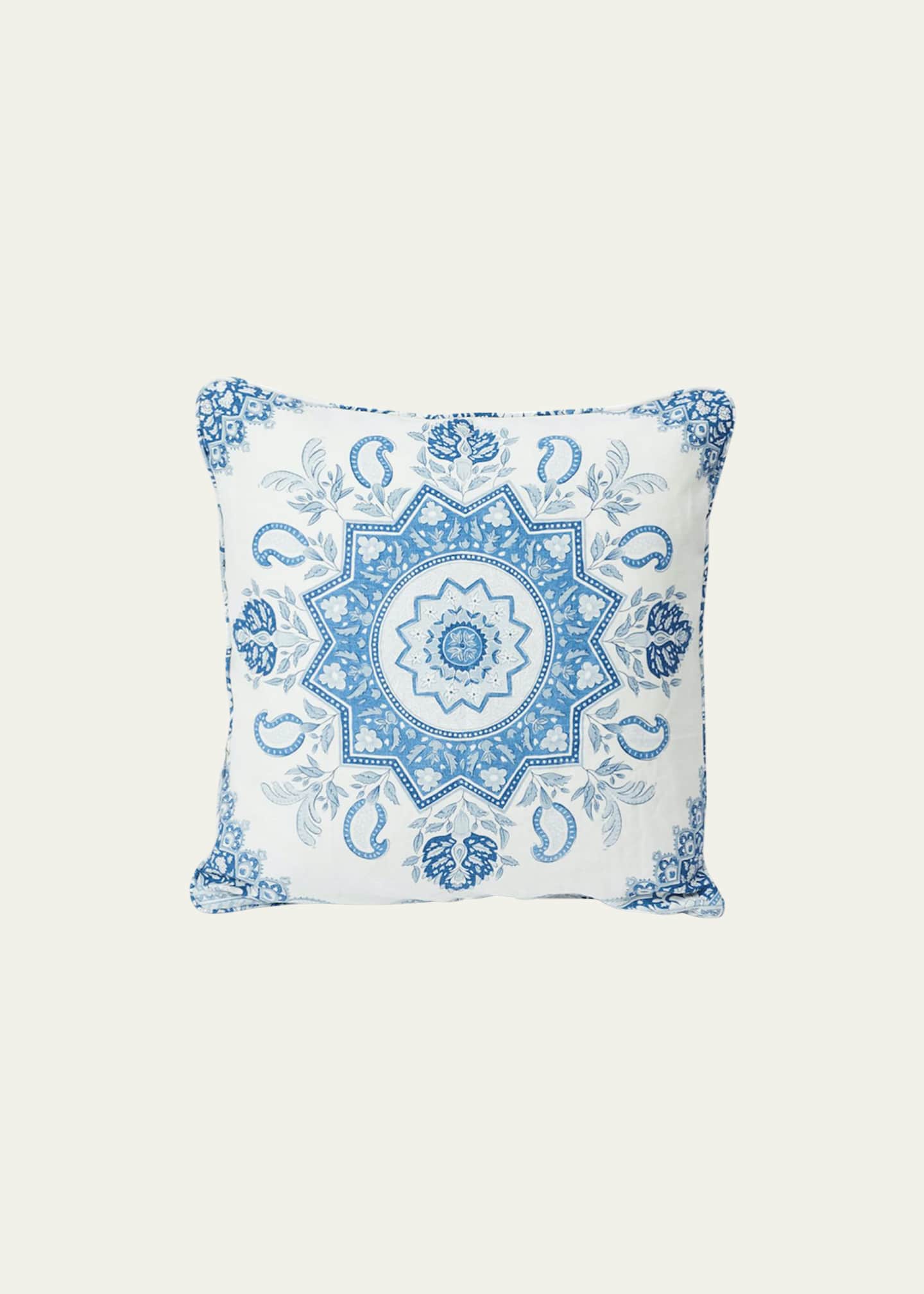 Schumacher Montecito Medallion Pillow, 20"Sq. Bergdorf Goodman