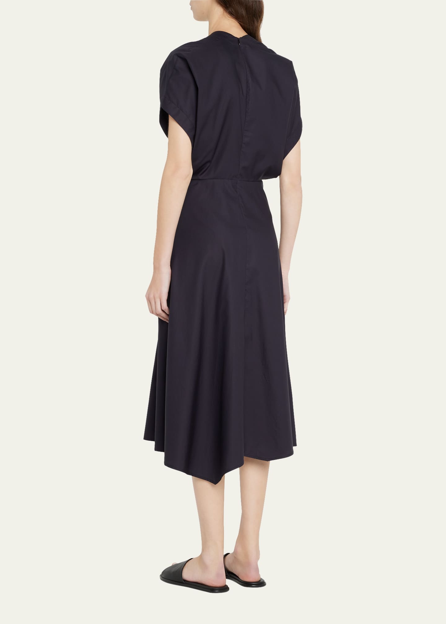 Zero + Maria Cornejo Aki Wave Wrap-Effect Midi Dress - Bergdorf Goodman
