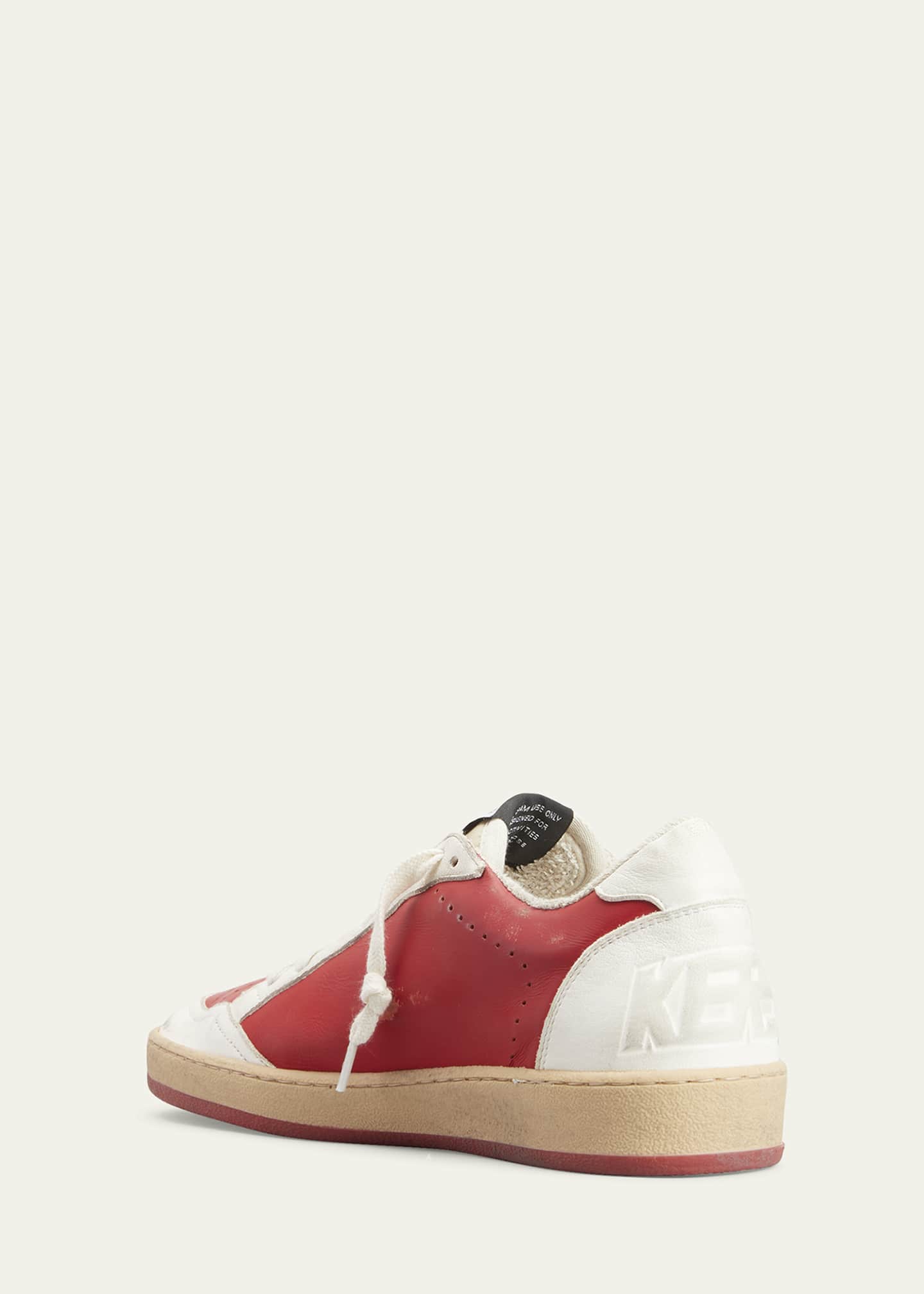 Golden Goose Ballstar Bicolor Script Low-Top Sneakers Image 4 of 5