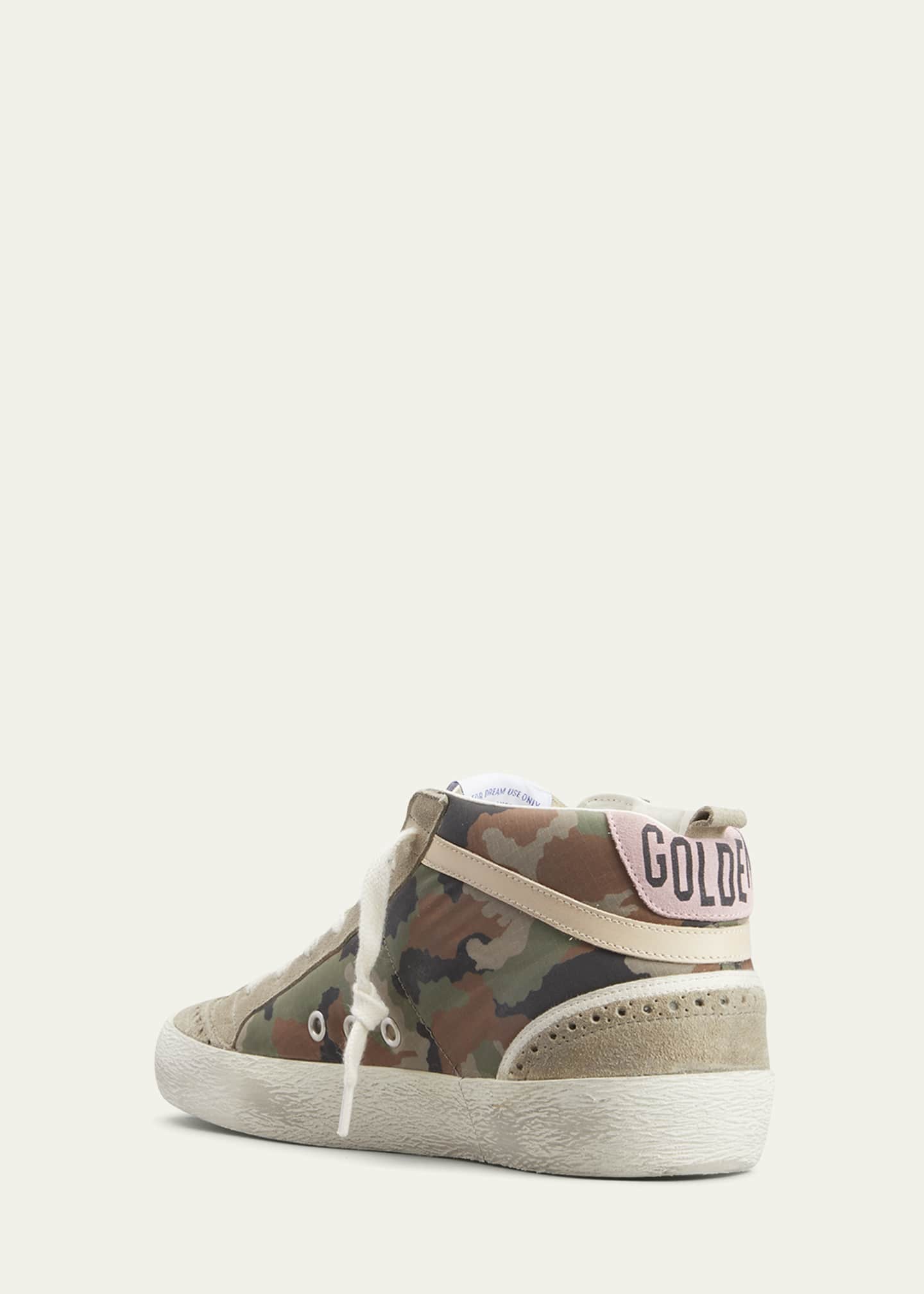 Golden Goose Mid Star Camo Wing-Tip Sneakers Image 4 of 5