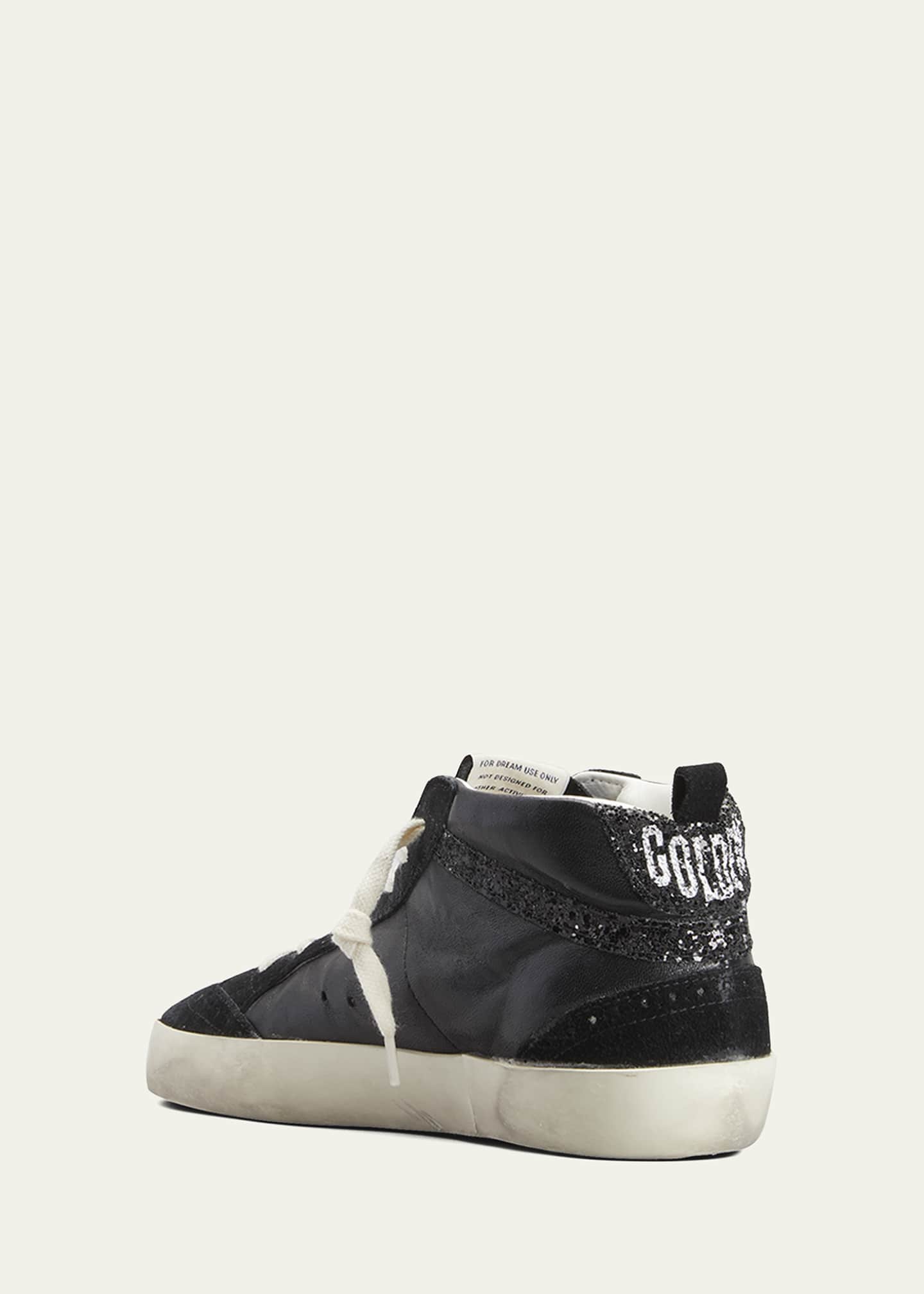Golden Goose Mid Star Glitter Wing-Tip Sneakers Image 4 of 5