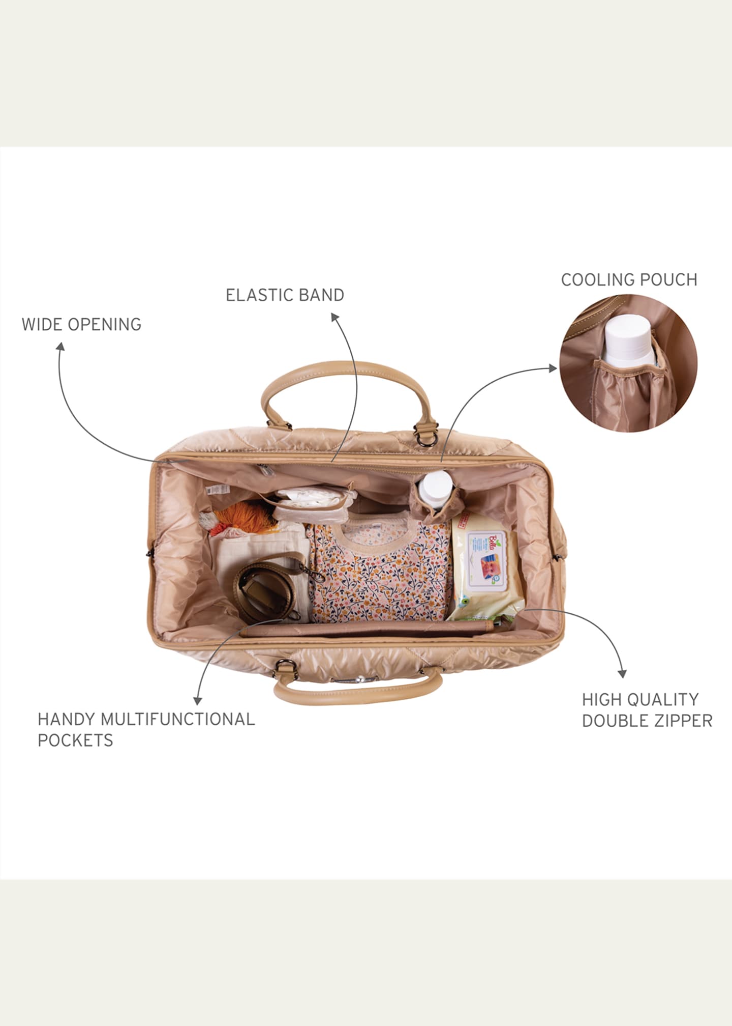 Childhome Childhome Puffer Mommy Bag, XL Diaper Bag Image 4 of 5