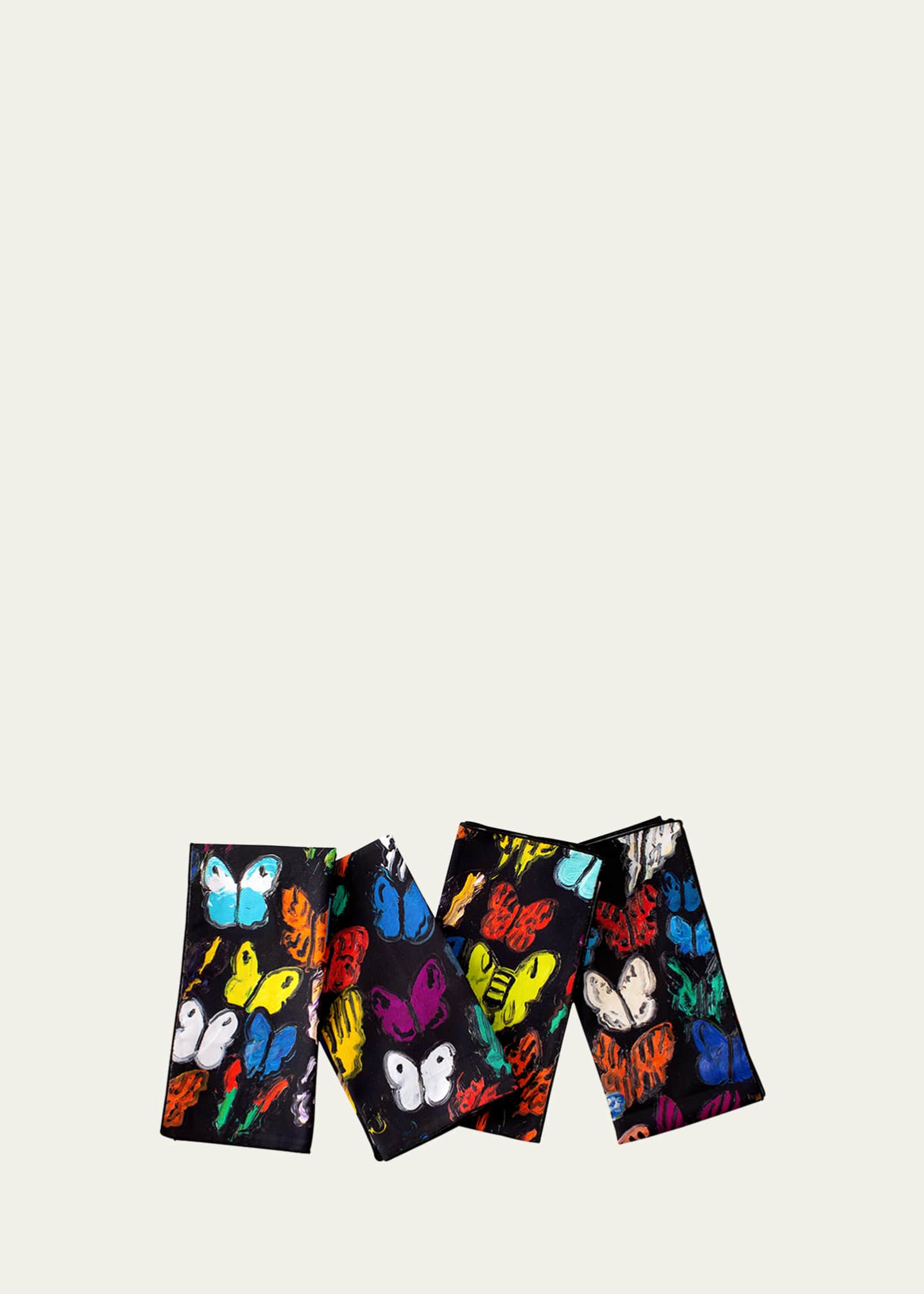Hunt Slonem Butterflies Dinner Napkin - Thumbnail 5