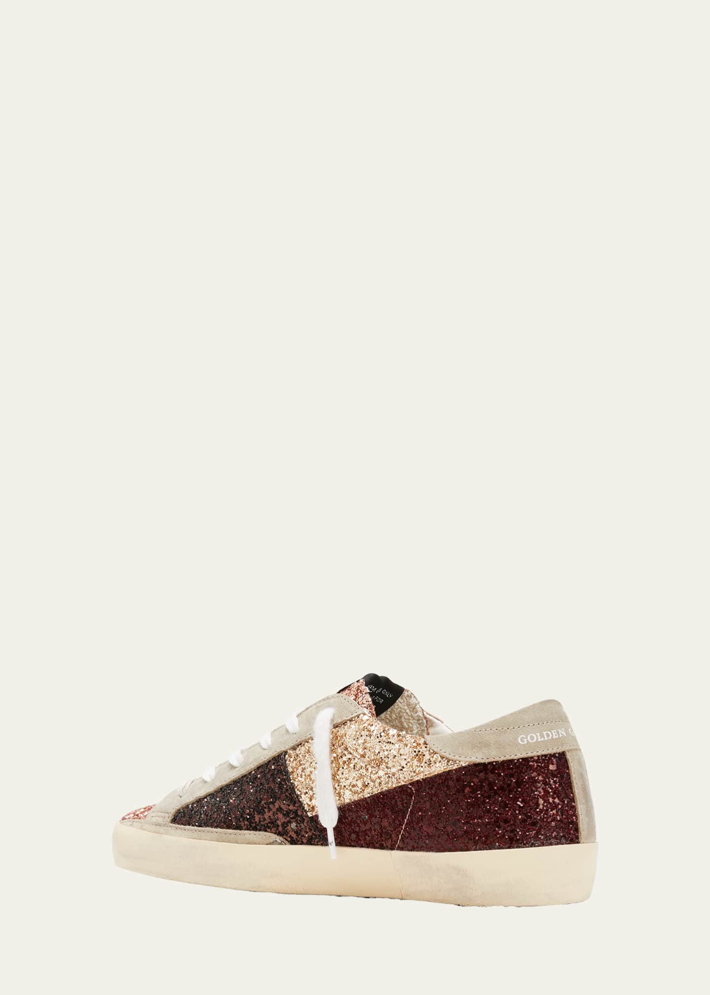 Golden Goose Superstar Colorblock Glitter Low-Top Sneakers Image 4 of 5