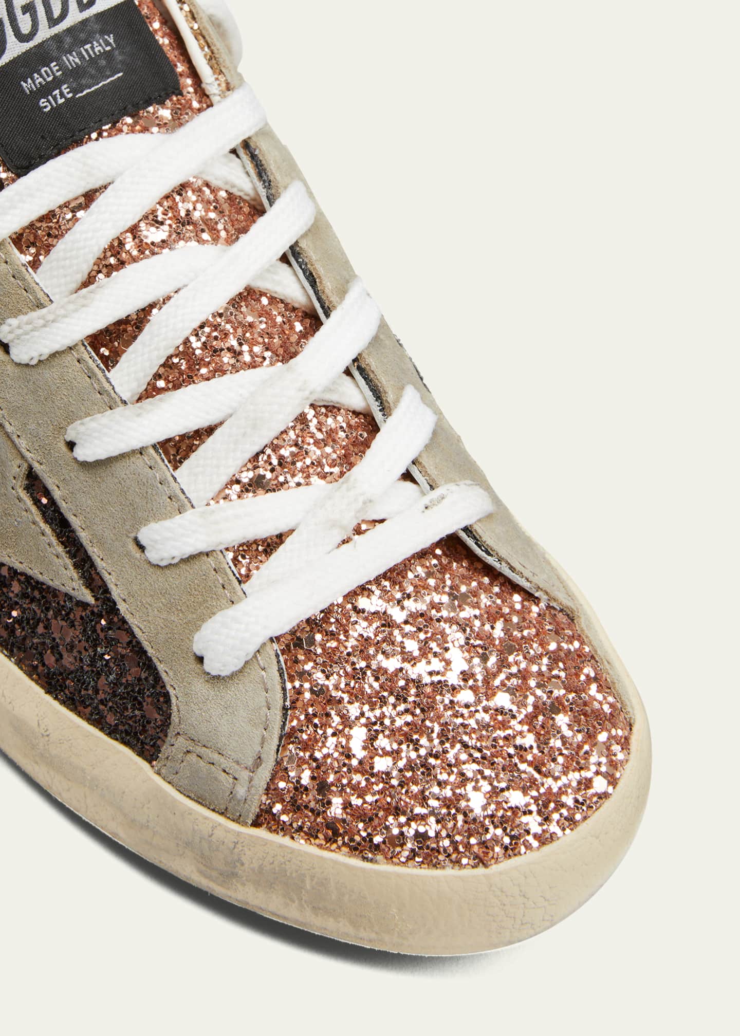 Golden Goose Superstar Colorblock Glitter Low-Top Sneakers Image 5 of 5
