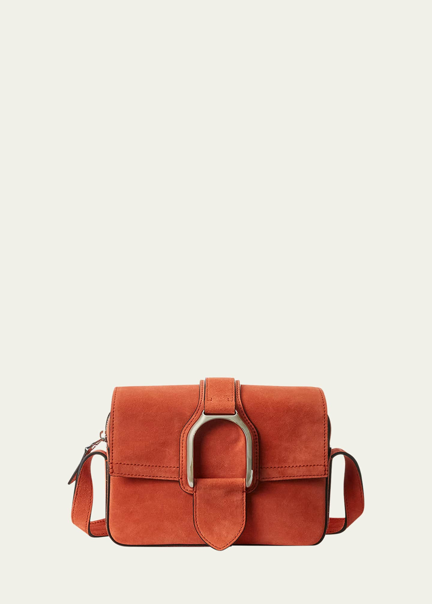 Ralph Lauren Welington Buckle Suede Crossbody Bag