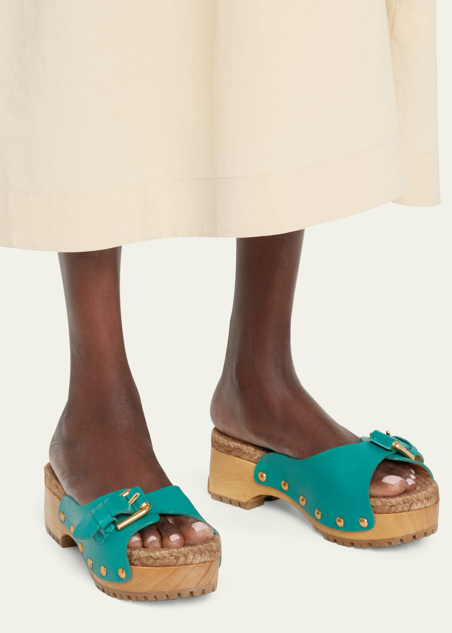 See by Chloe Joline Leather Buckle Clog Sandals Bergdorf Goodman