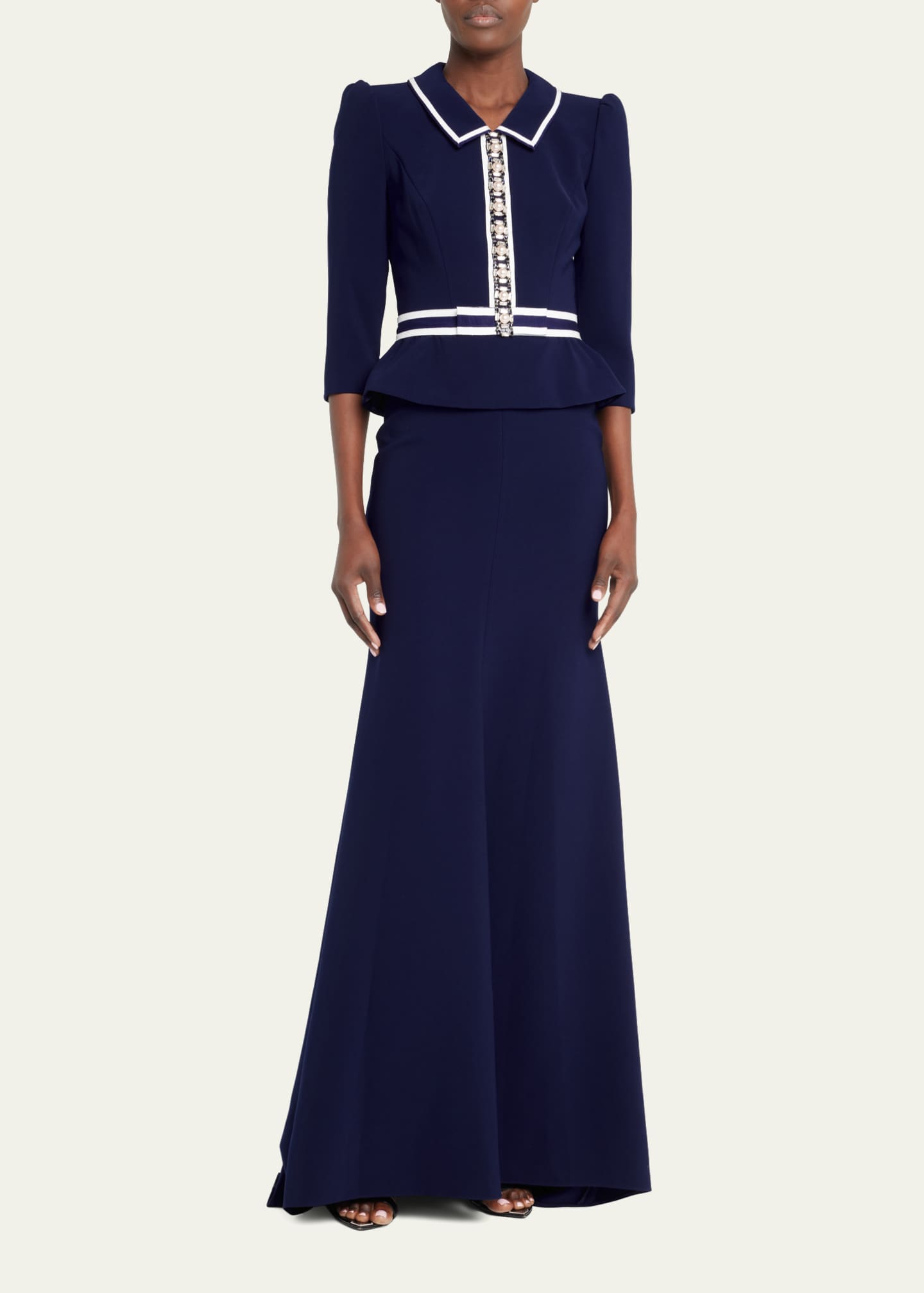 Jenny Packham Greta Embellished Fit-and-Flare Gown - Bergdorf Goodman