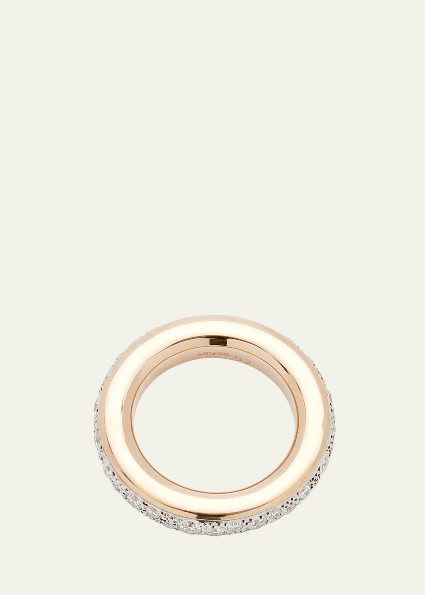 Pomellato Iconica 18K Rose and White Gold Ring with Diamonds Image 4 of 5