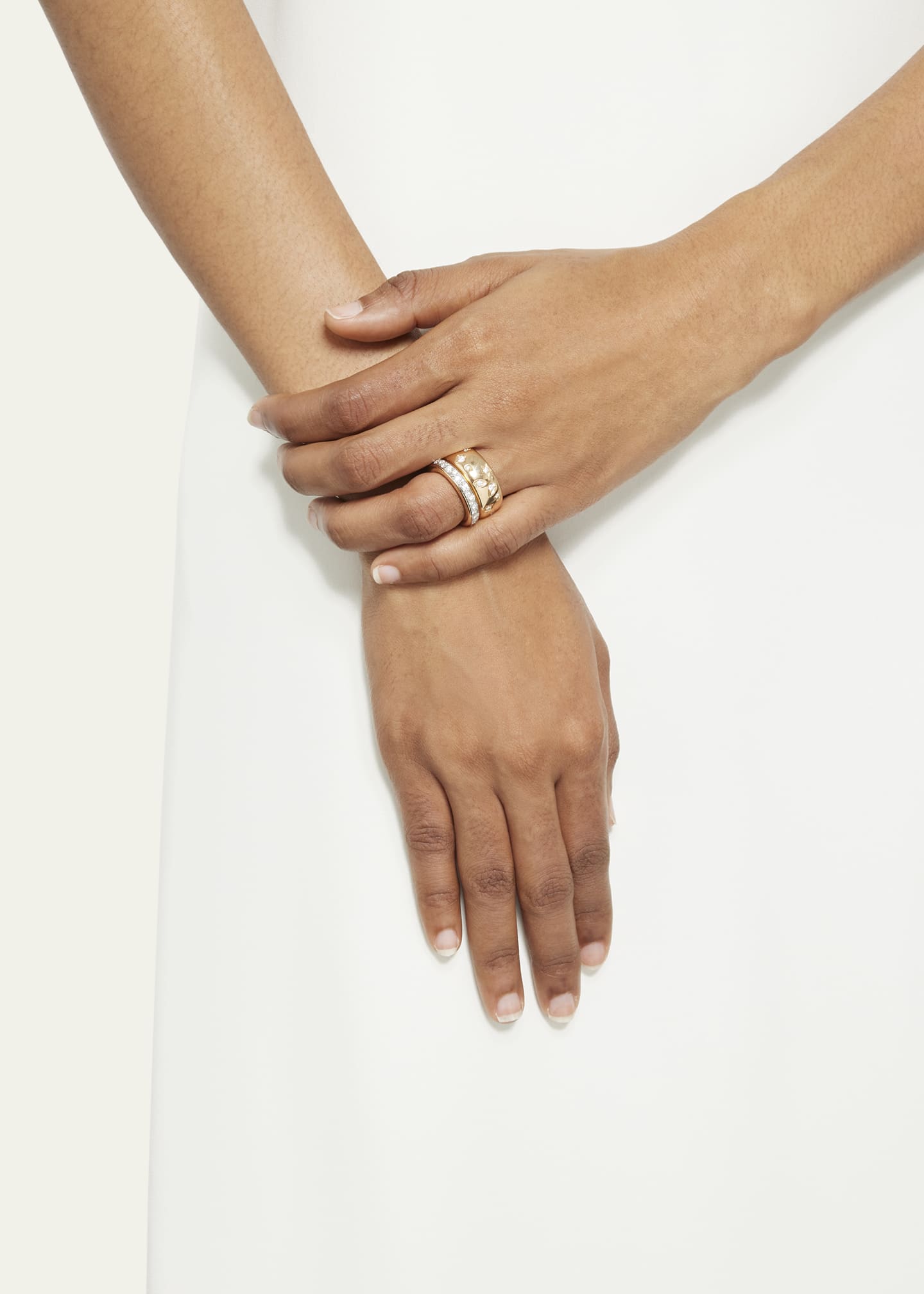 Pomellato Iconica 18K Rose and White Gold Ring with Diamonds Image 5 of 5