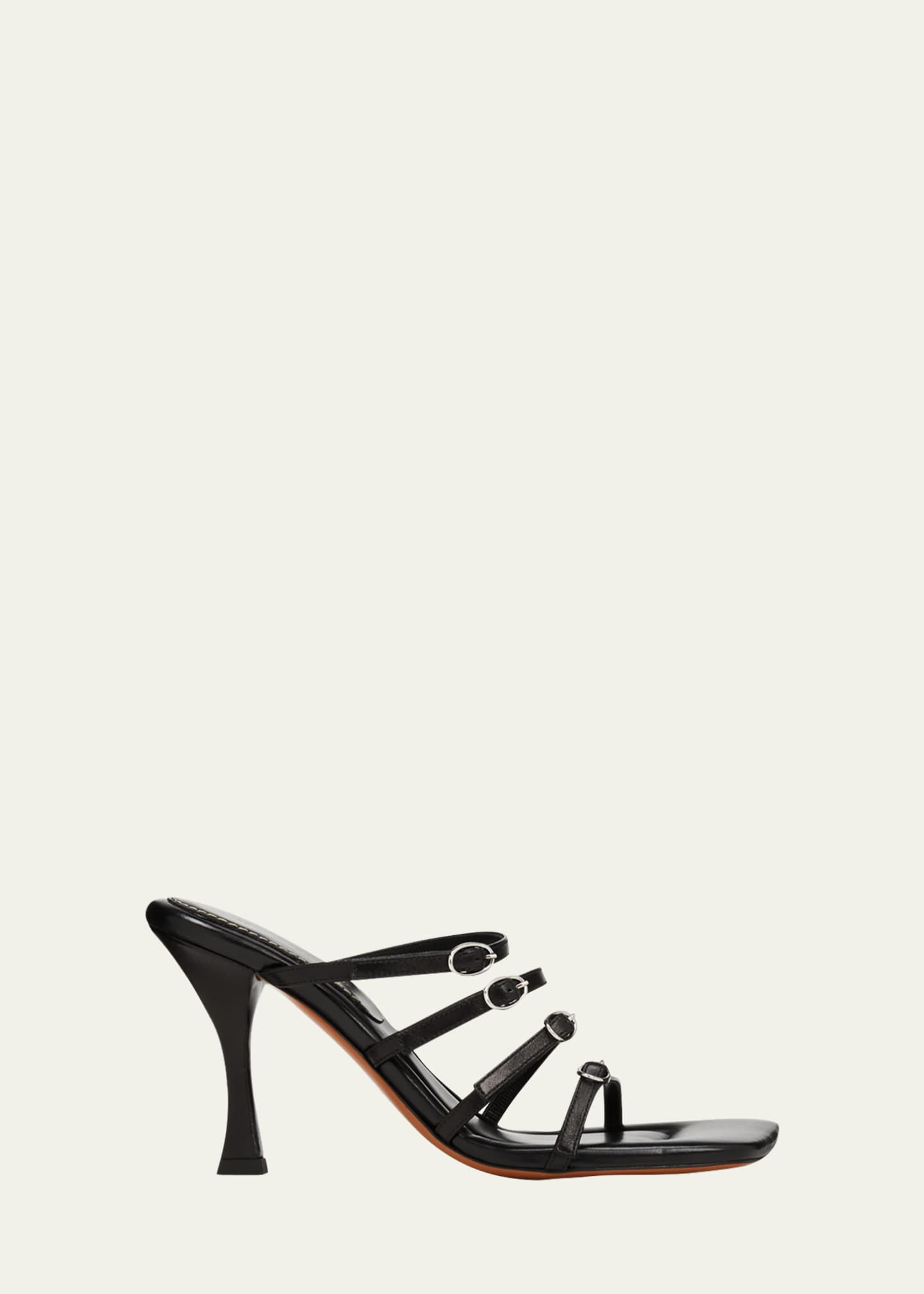 Proenza Schouler 4 Buckle High Heel Slide Sandals Bergdorf Goodman