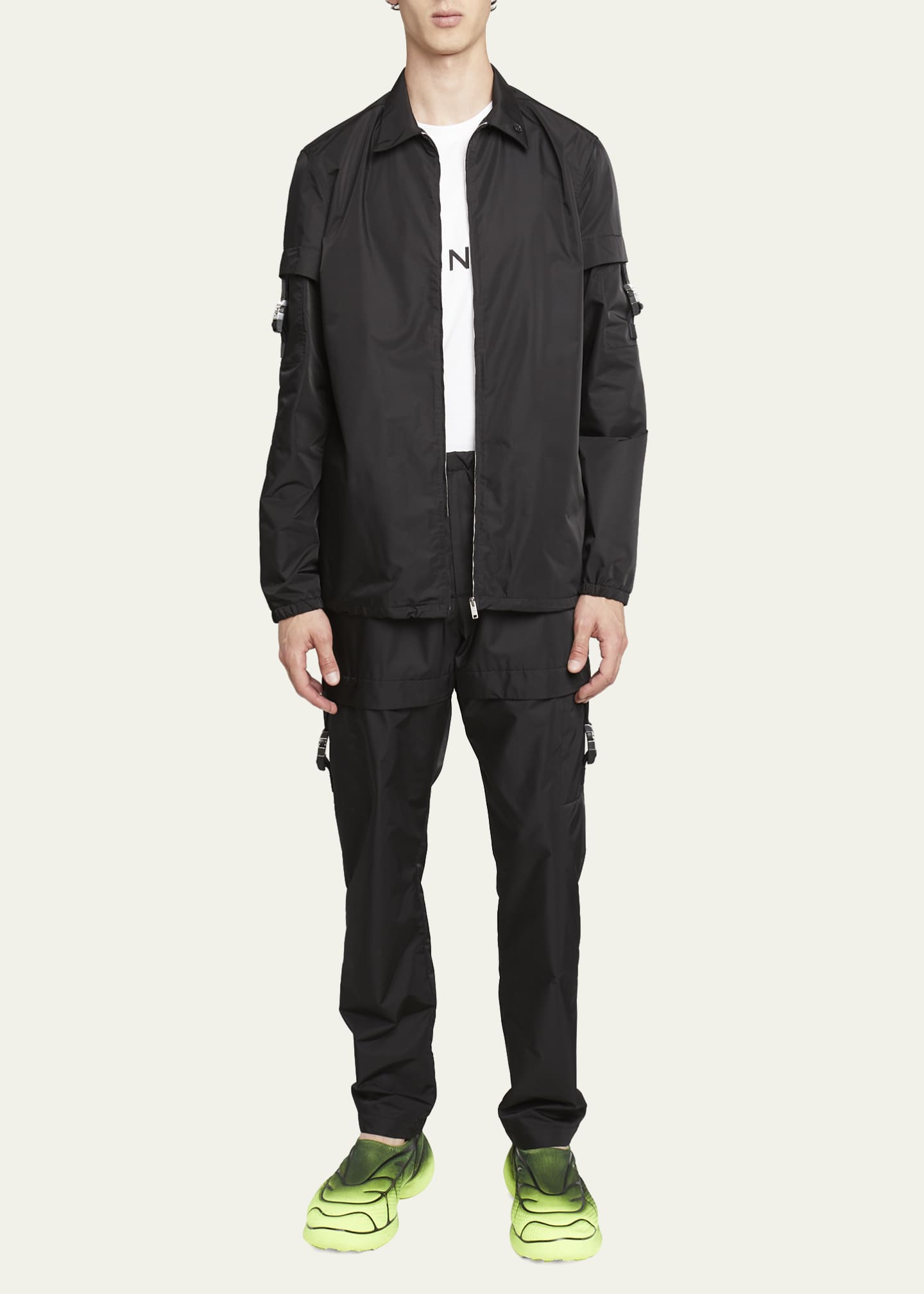 Givenchy Men's 4G-Buckle Cargo Overshirt - Bergdorf Goodman