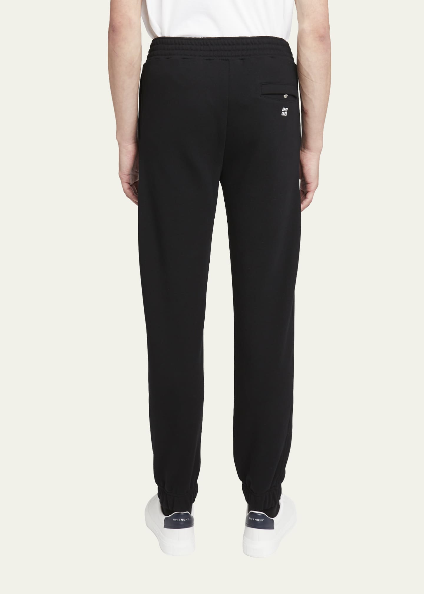 Mens Givenchy black Stripe Logo Sweatpants