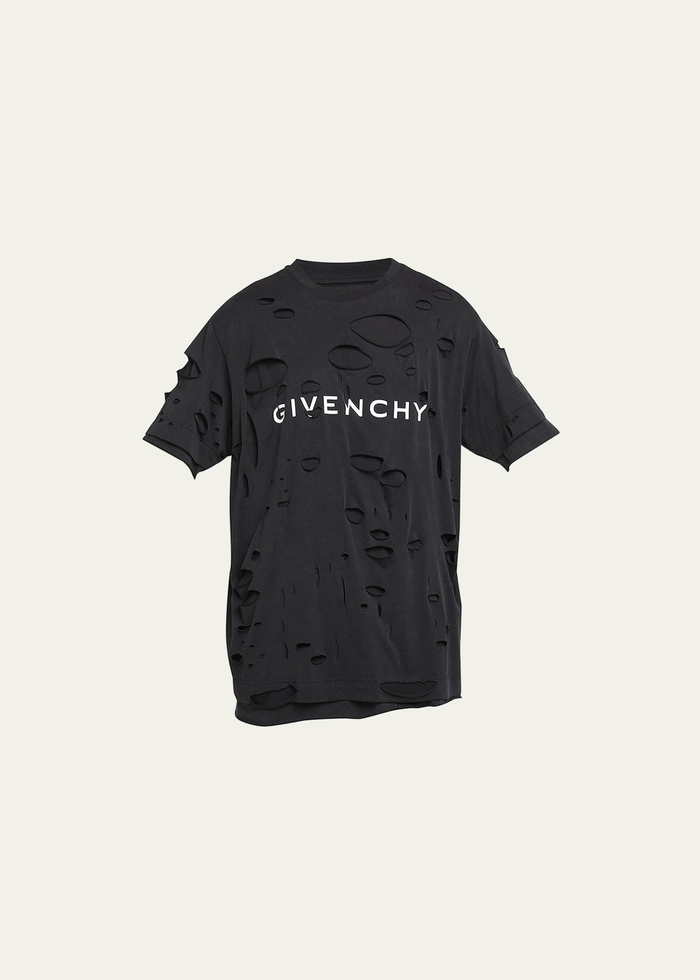 Givenchy Men's Destroyed Double-Layer T-Shirt - Bergdorf Goodman