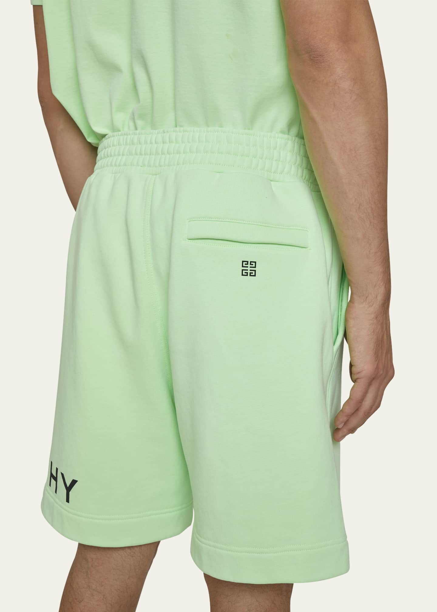 Givenchy Men's Boxy-Fit Logo Sweat Shorts - Bergdorf Goodman