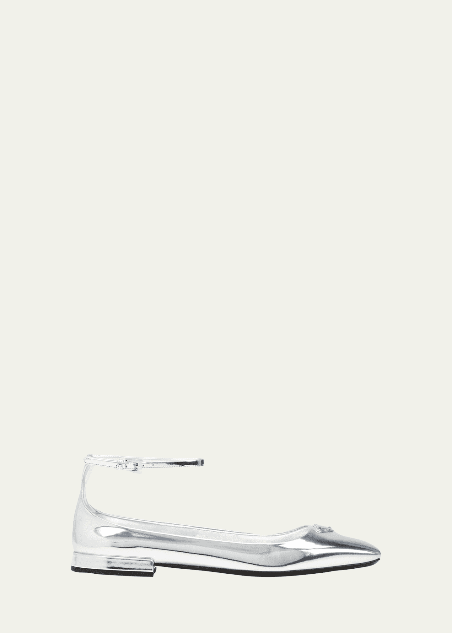 prada metallic flats