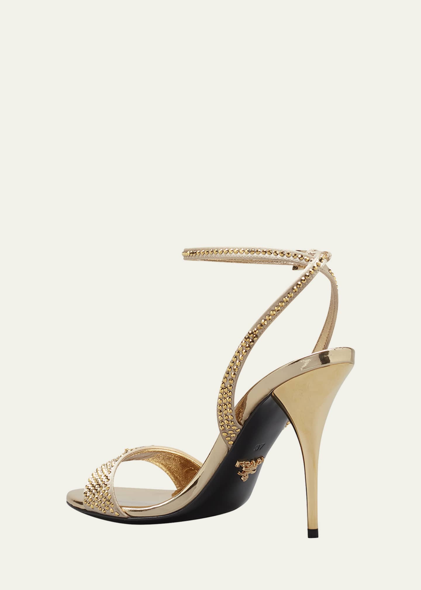 Prada Modellerie Crystal Ankle-Strap Sandals - Bergdorf Goodman