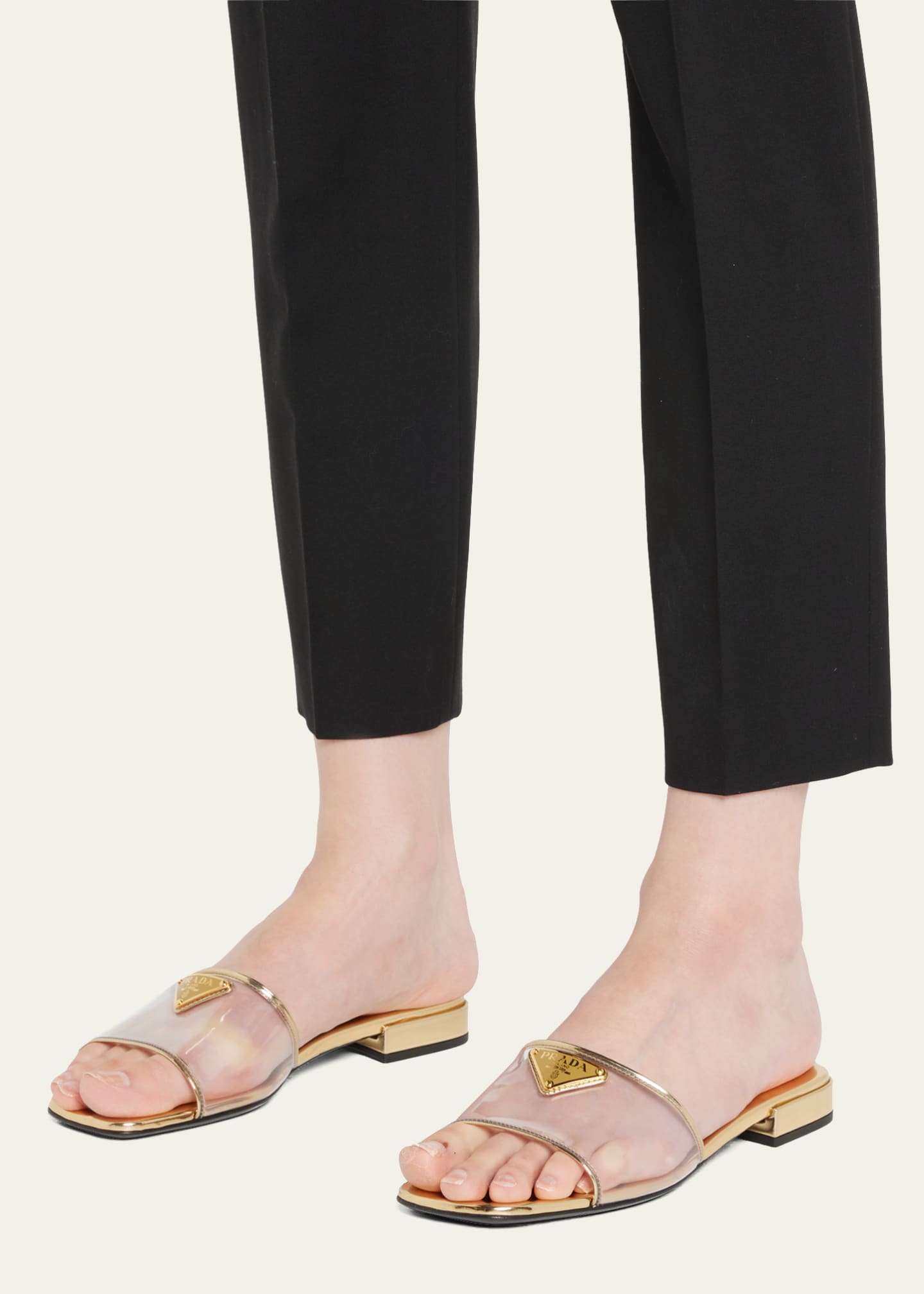 Transparent slide sandals on sale