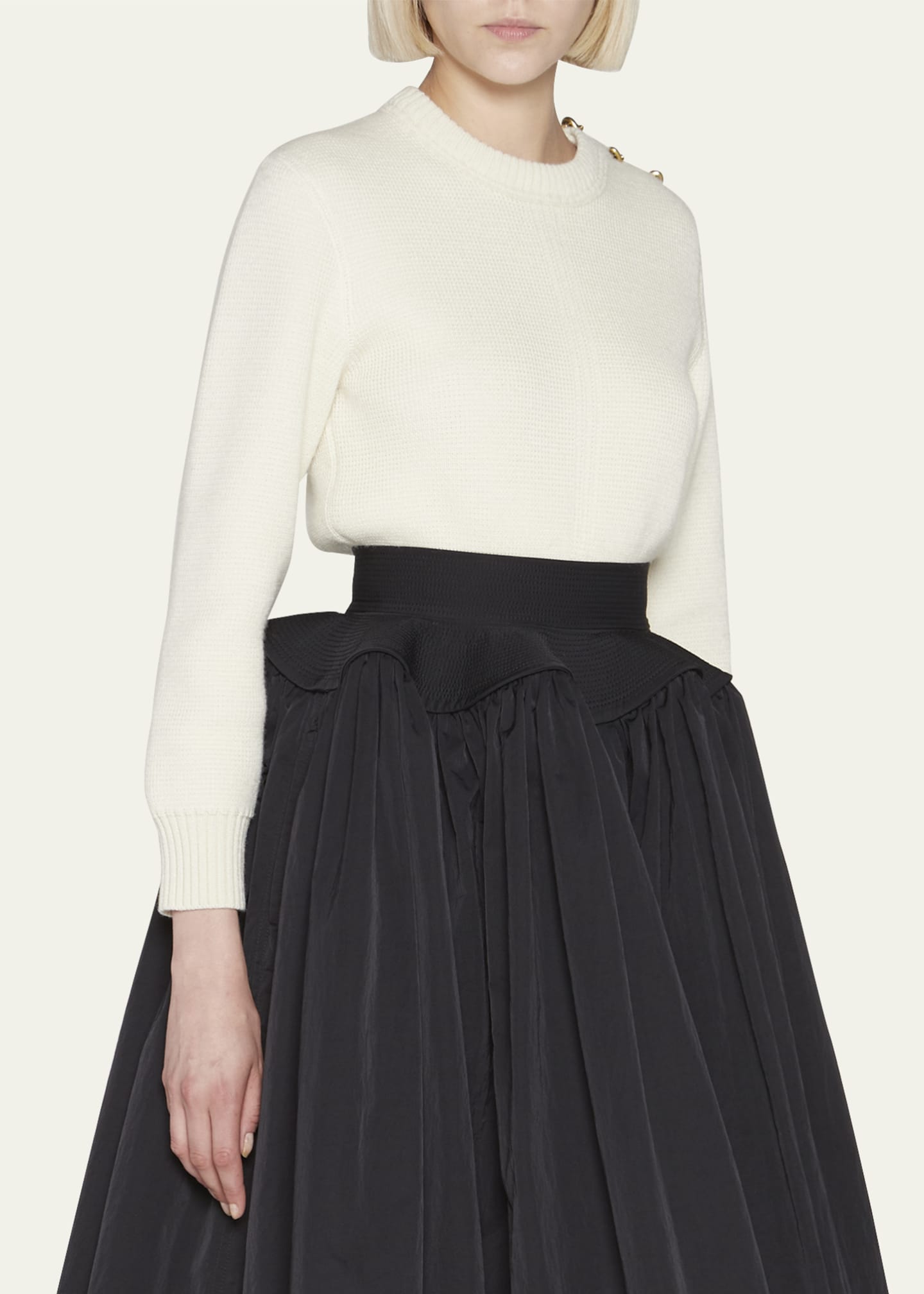 Bottega Veneta Rib Wool Sweater with Knot Detail - Bergdorf Bottega Veneta Rib Wool Sweater with Knot Detail - Bergdorf