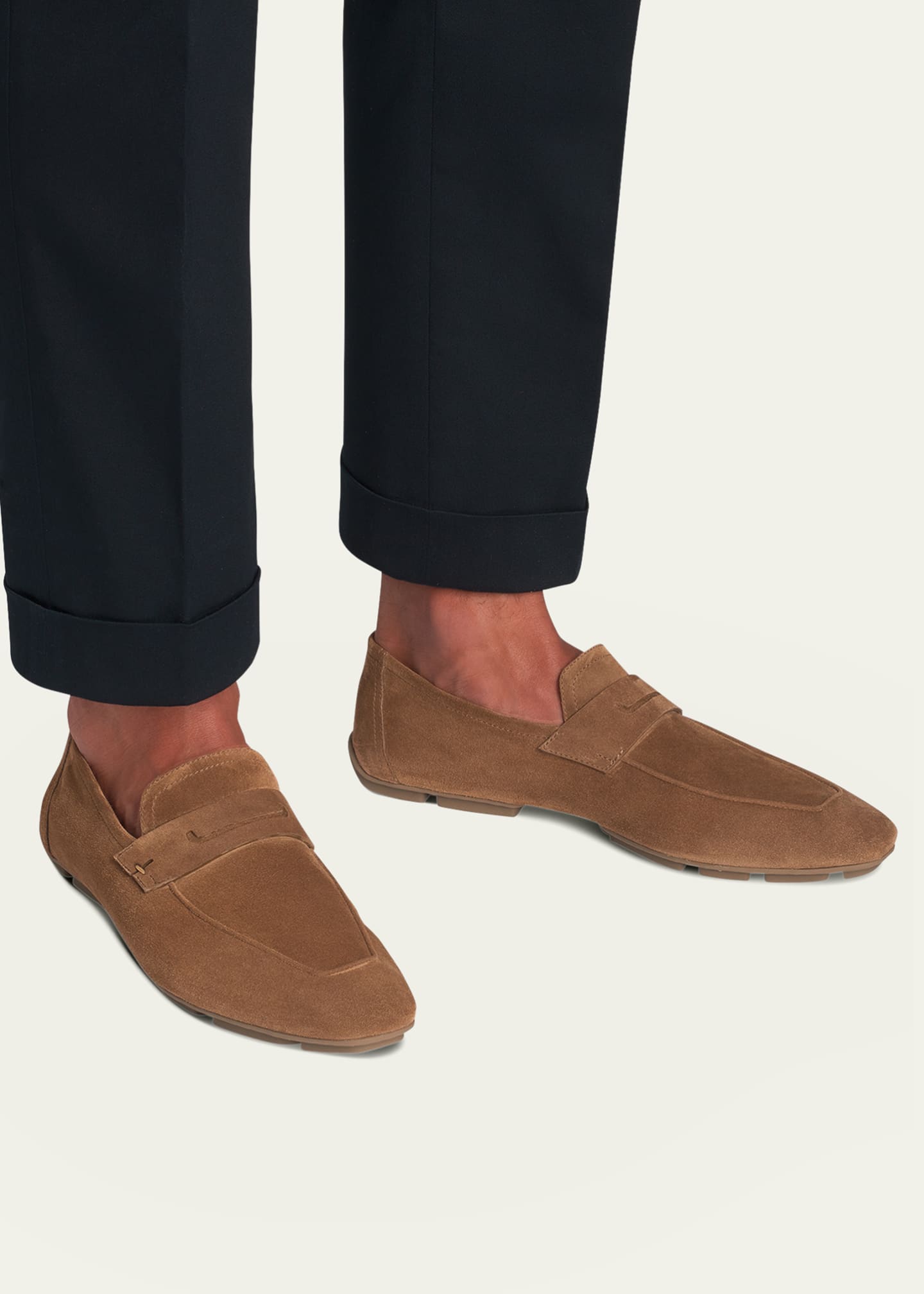 Berluti Men s Lorenzo Suede Driving Shoes Bergdorf Goodman