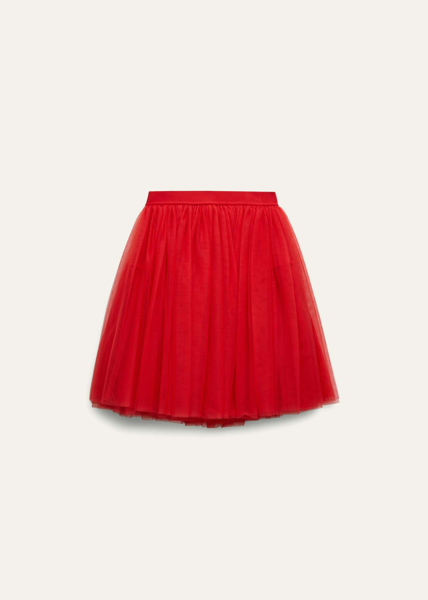 Dolce Gabbana Little Girl s Girl s Logo Elastic Waistband Tulle Skirt Red Size 14