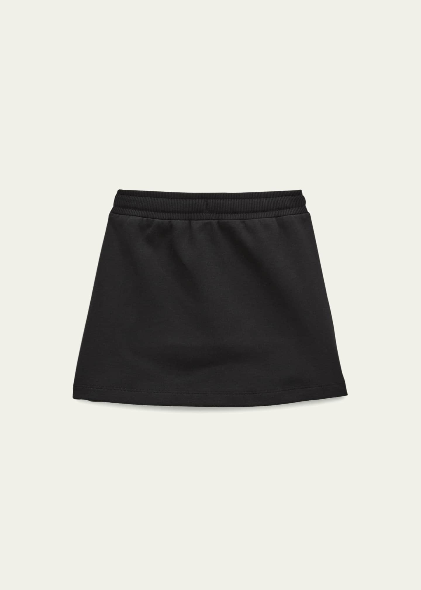 Dolce&Gabbana Girl's Embroidered Logo Sweat Skirt, Size 4-6 Image 2 of 3