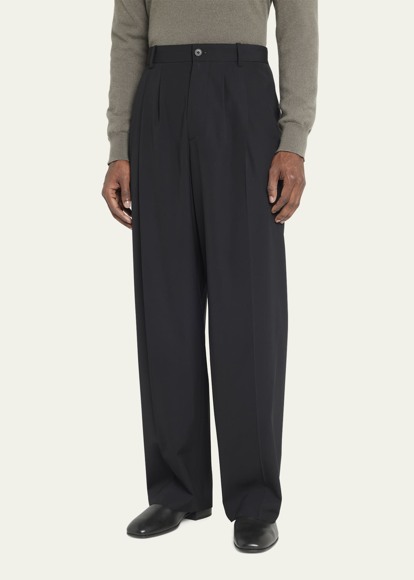 THE ROW Men s Rufus Triple Pleat Relaxed Pants