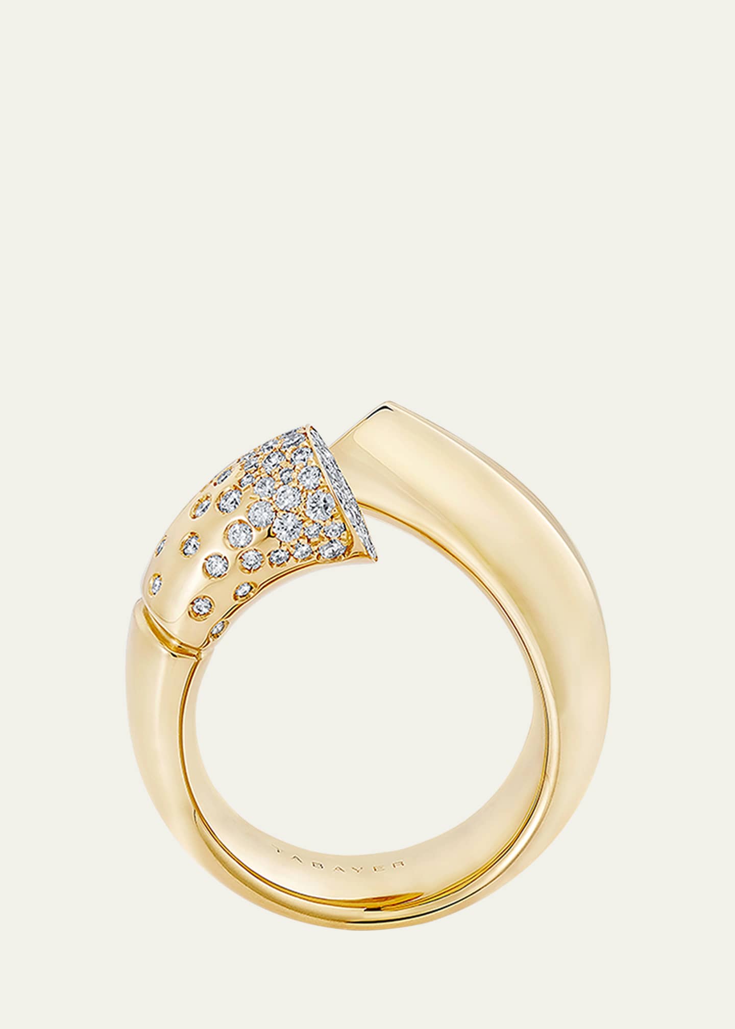 TABAYER 18k Fairmined Yellow Gold Oera Ring with Diamonds, Size 55 Image 1 of 3