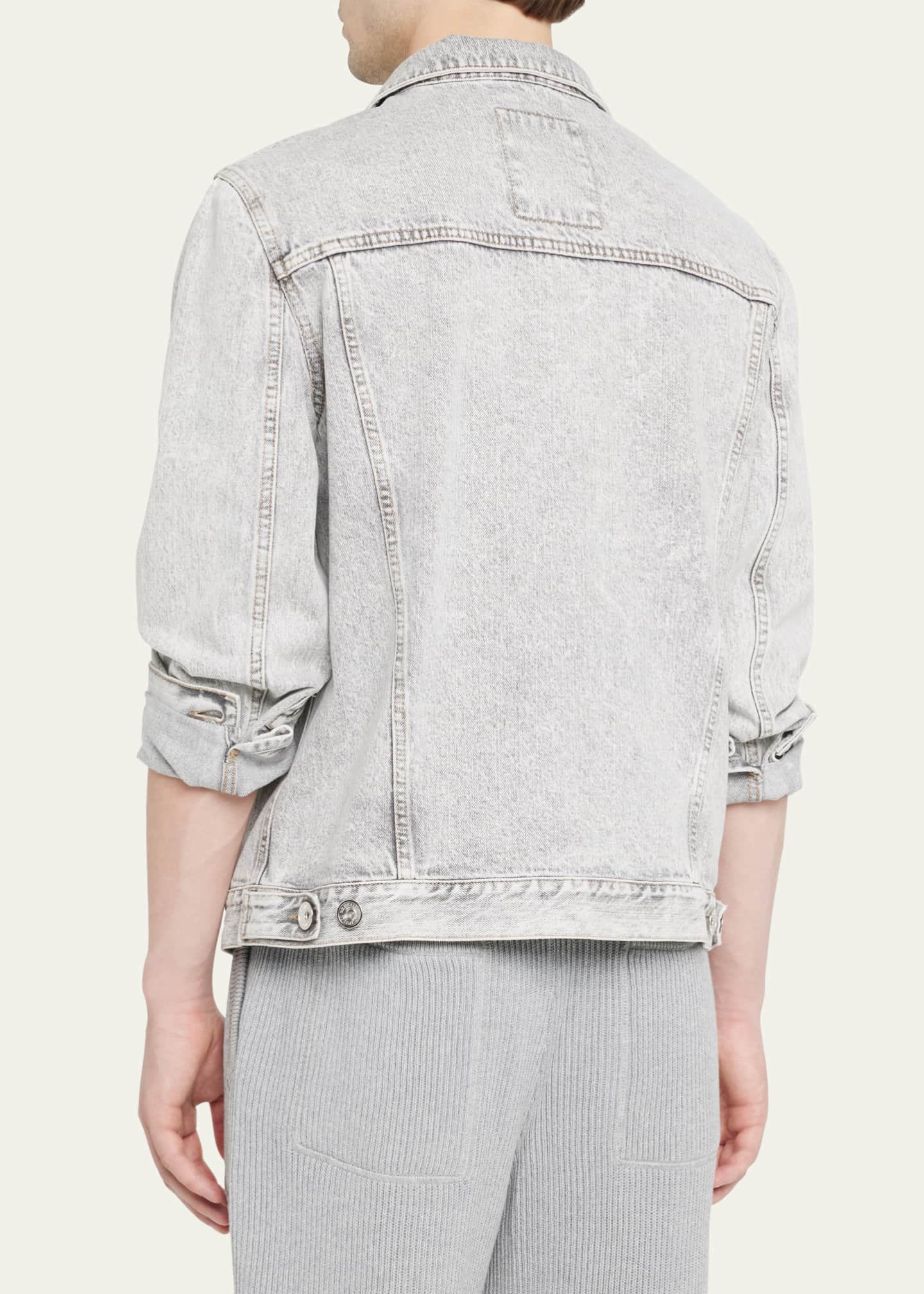 Brunello Cucinelli Men's Bleach Denim Jacket Bergdorf Goodman