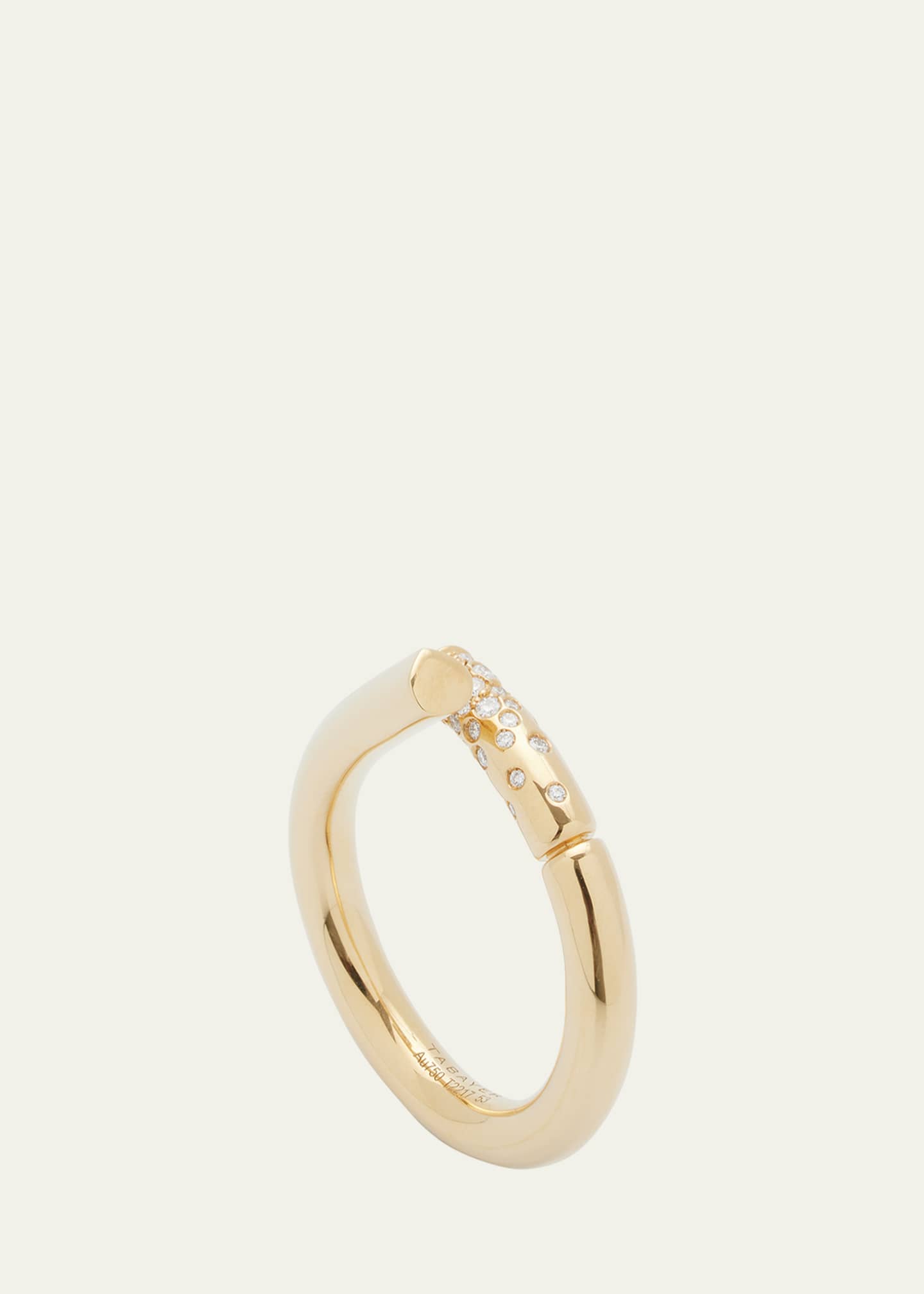 TABAYER 18k Fairmined Yellow Gold Oera Ring with Diamonds, Size 53 Image 3 of 4