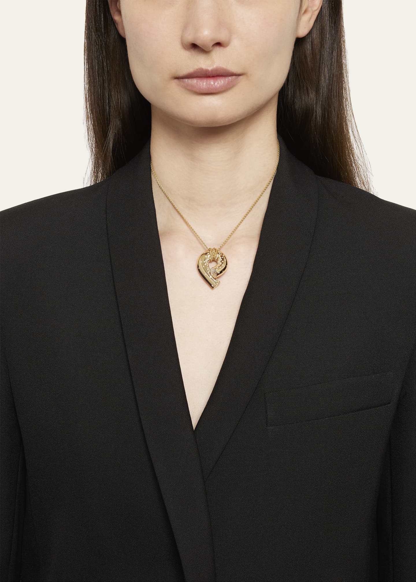 TABAYER 18k Fairmined Yellow Gold Oera Pendant Necklace with Diamonds Image 2 of 4