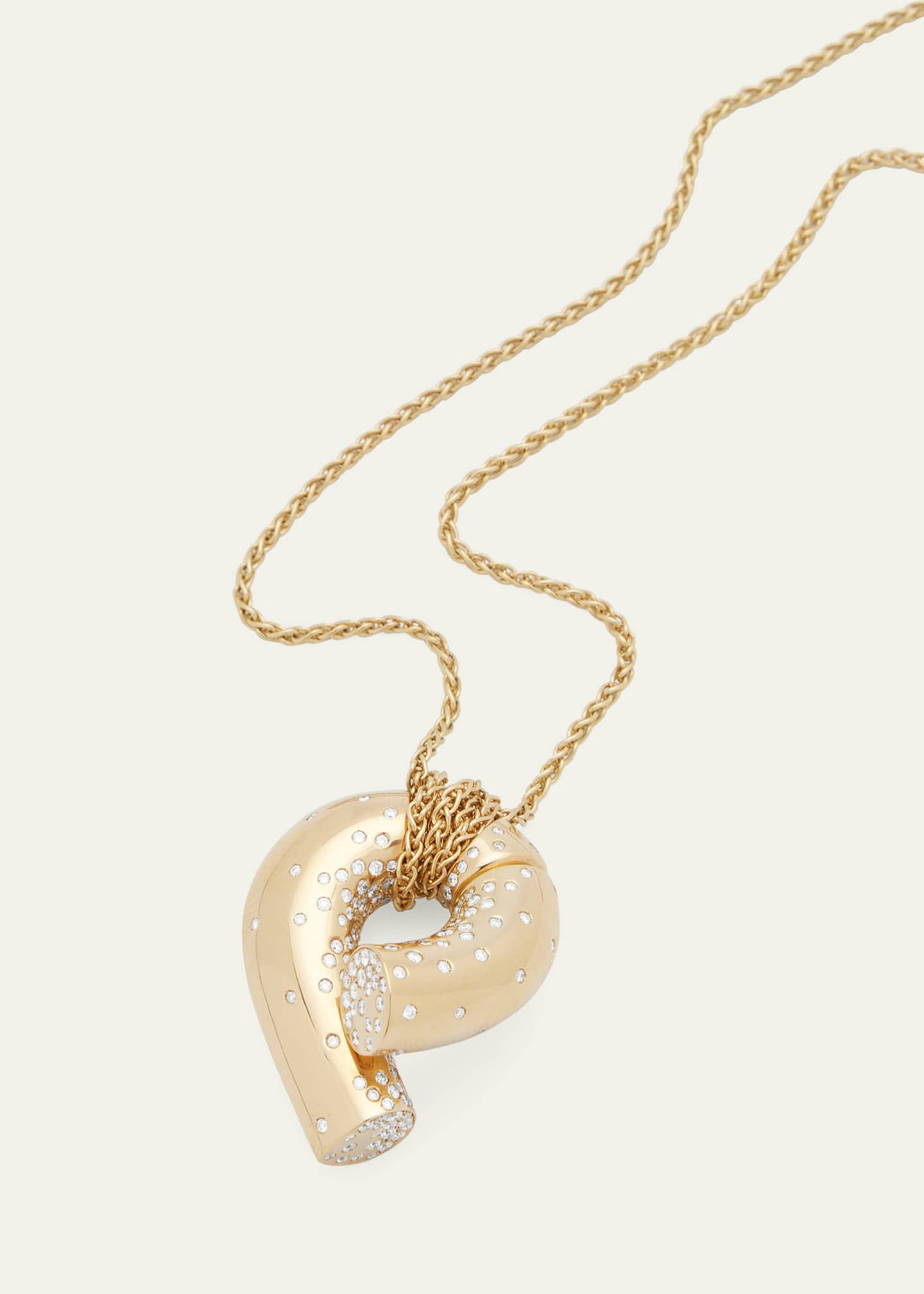 TABAYER 18k Fairmined Yellow Gold Oera Pendant Necklace with Diamonds Image 3 of 4