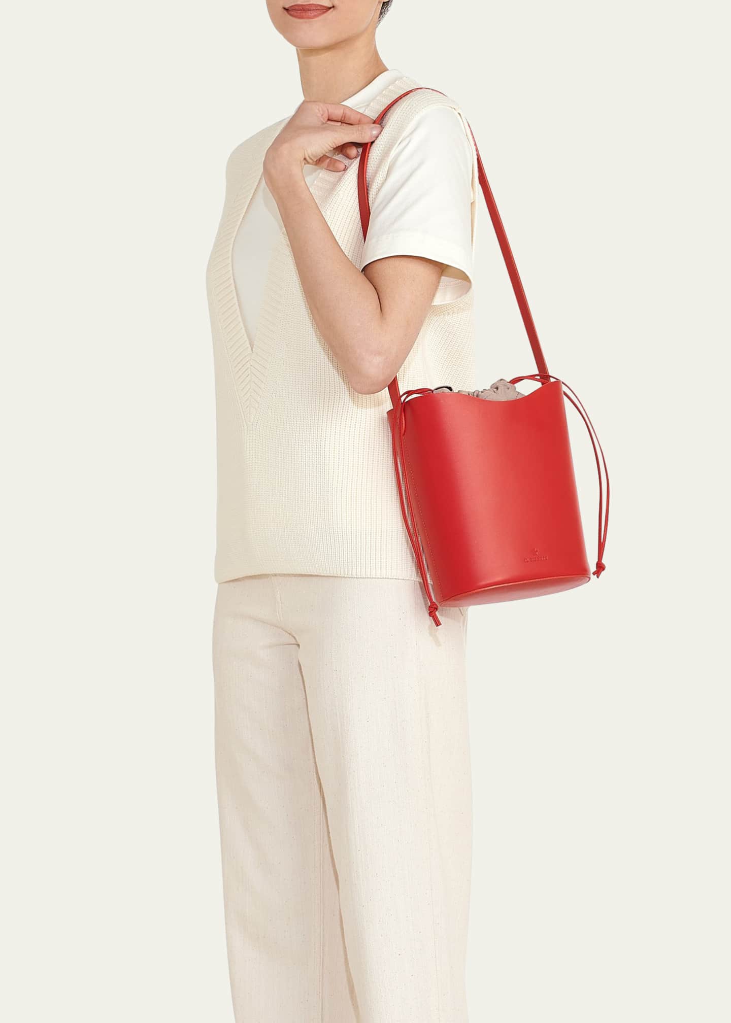 Il Bisonte Roseto Vacchetta Leather Bucket Bag Image 2 of 4