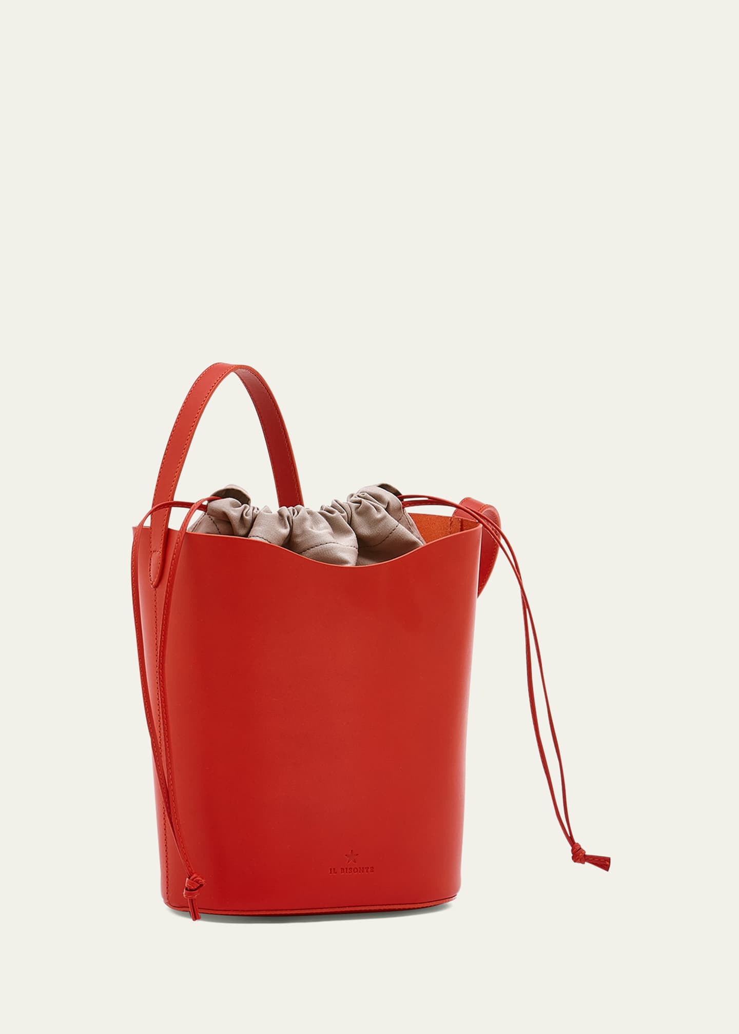 Il Bisonte Roseto Vacchetta Leather Bucket Bag Image 3 of 4