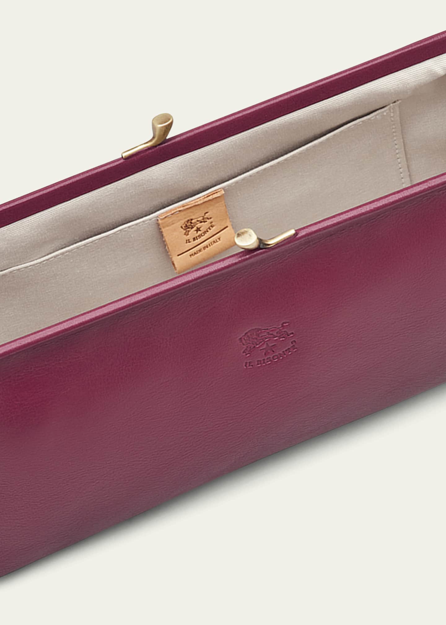 Il Bisonte Classic Vaccjetta Leather Clutch Bag Image 4 of 5