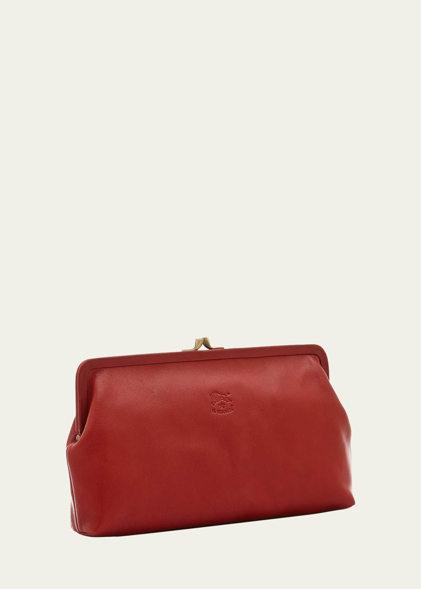 Il Bisonte Classic Vaccjetta Leather Clutch Bag Image 3 of 5