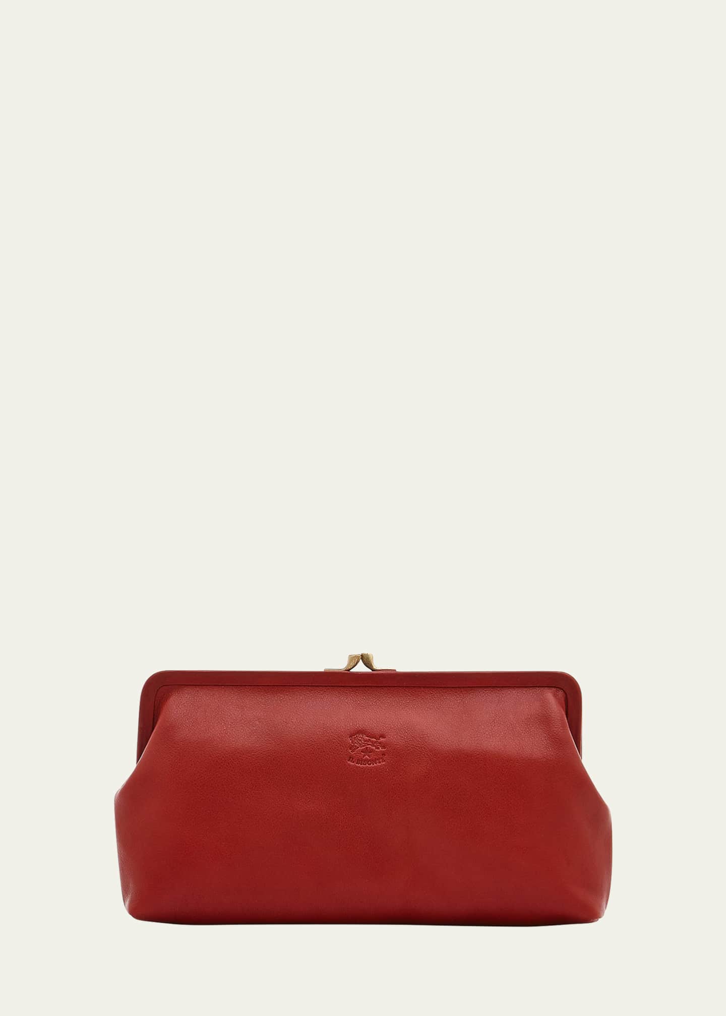 Il Bisonte Classic Vaccjetta Leather Clutch Bag Image 1 of 5