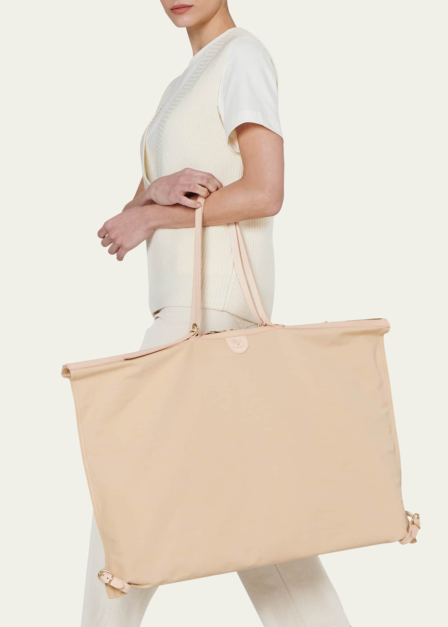 Il Bisonte Caramella Transformable Buckle Zip Tote Bag