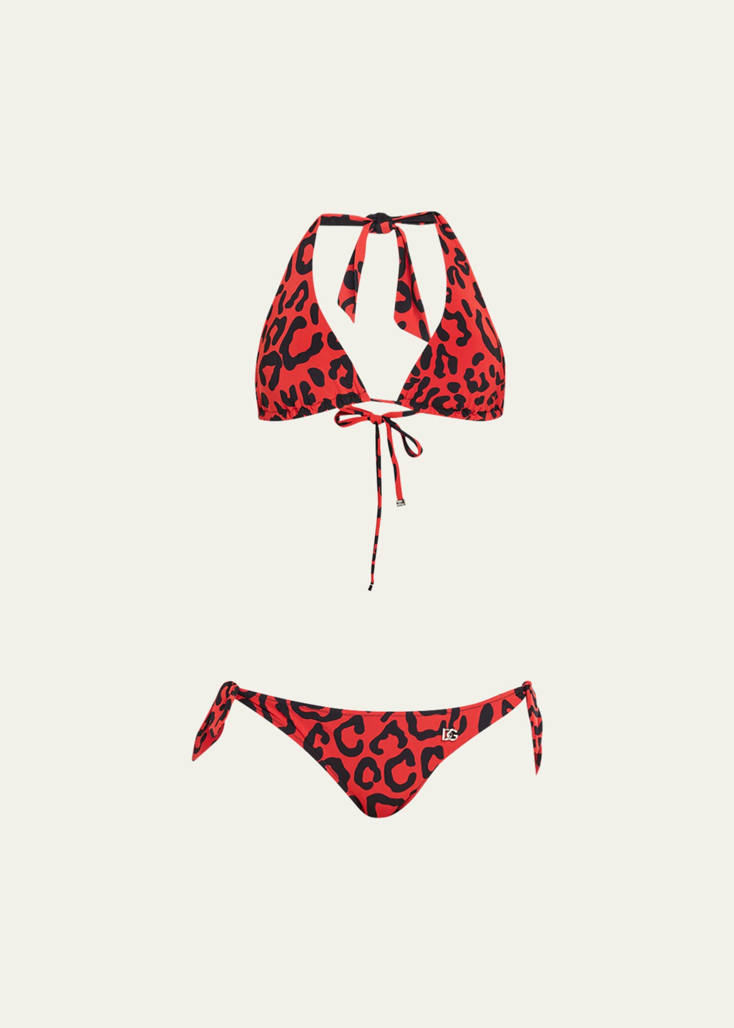 Dolceandgabbana Leopard Print Two Piece Bikini Set Bergdorf Goodman