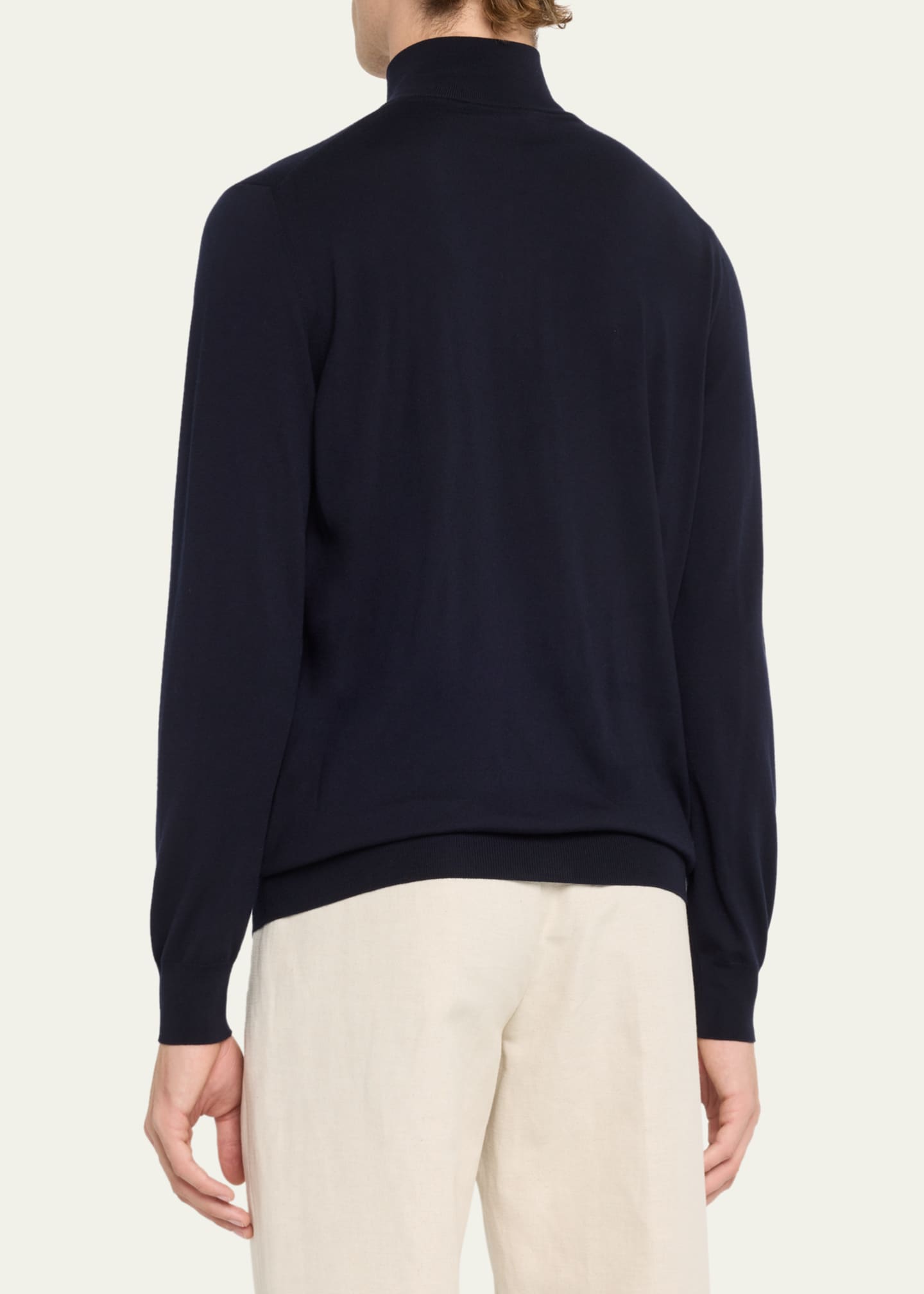 Loro Piana Men's The Gift of Kings Mezzocollo Quarter-Zip Sweater Image 3 of 5